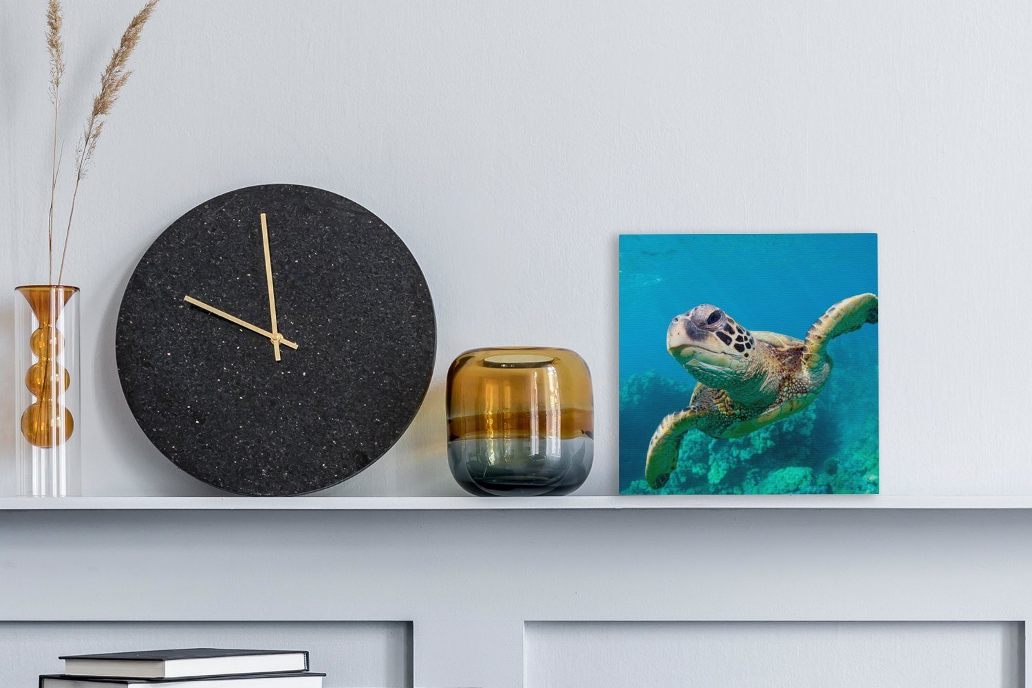 Leinwand für auf Wohnzimmer Meeresschildkrötenschwimmen Leinwandbild St), Hawaii, OneMillionCanvasses® Schlafzimmer (1 Bilder
