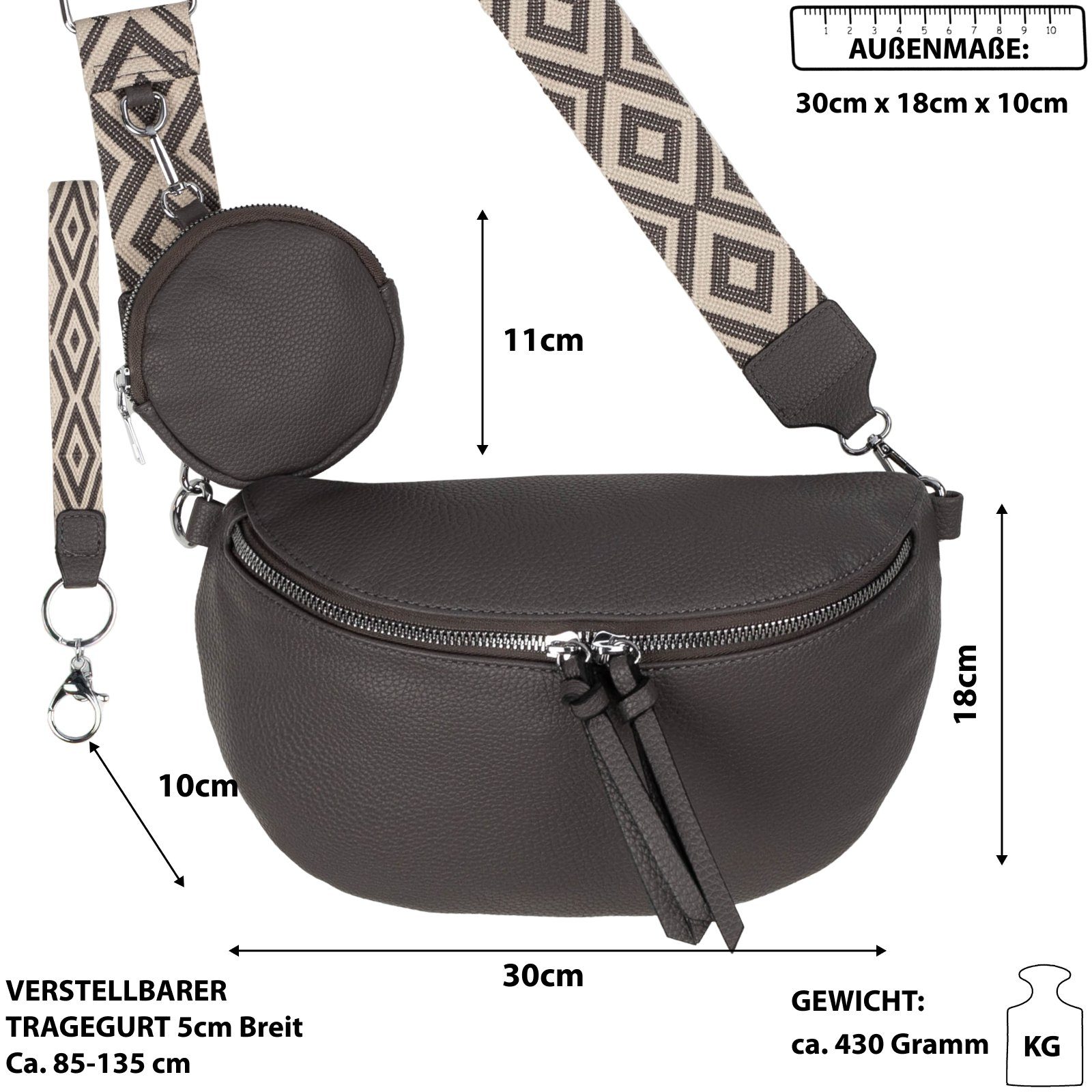 EAAKIE Gürteltasche Bauchtasche Umhängetasche Crossbody-Bag Kunstleder günstig online kaufen