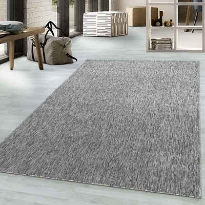 Teppich TaraCarpet Teppich Osaka robustes Flachgewebe uni, TaraCarpet, rechteckig, Höhe: 7 mm, modern einfarbig h.grau Wohnzimmer Esszimmer Schlafzimmer 120x170 cm