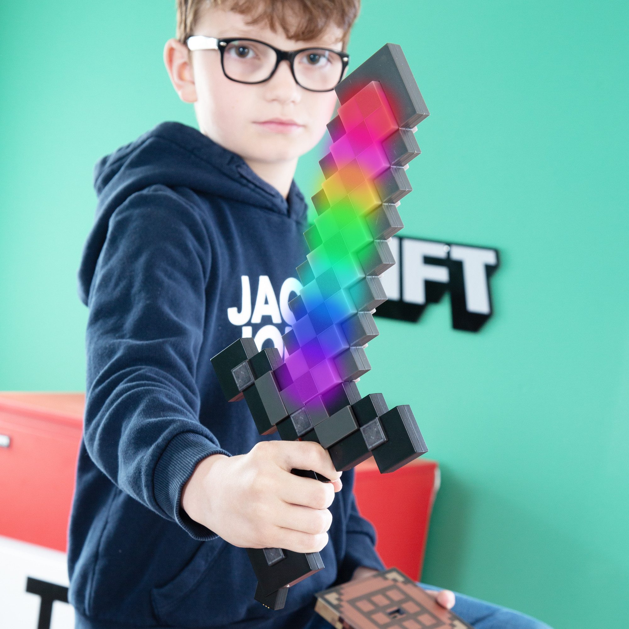 Minecraft LED Dekolicht - Deko für Minecraft Fans - Dekolampe, aufladbarer Akku, LED fest integriert, Designs: Fackel, Potion, Creeper, Netherite, Fuchsbaby ode – Bild 3 von 5