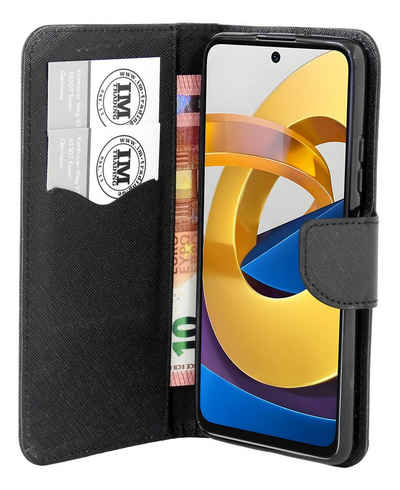 cofi1453 Handyhülle Hülle "Fancy" für XIAOMI REDMI NOTE 11 5G Schwarz 6,6 Zoll, Kunstleder Schutzhülle Handy Wallet Case Cover mit Kartenfächern