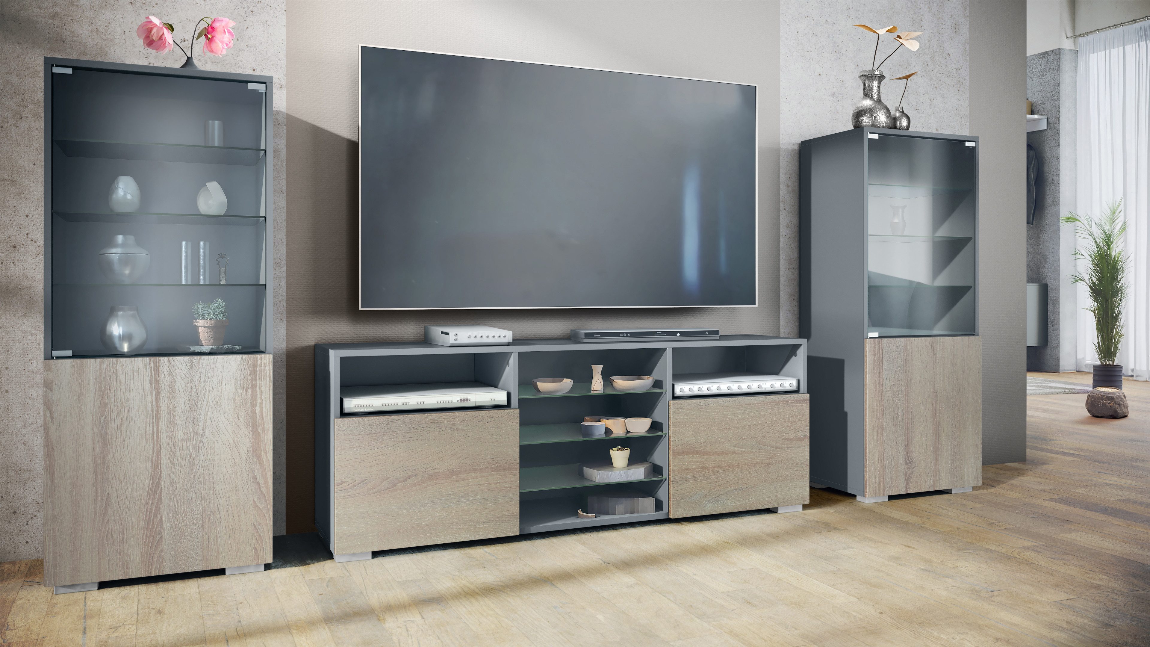 Vladon Wohnwand Granada, (Anbauwand, bestehend aus günstig online kaufen