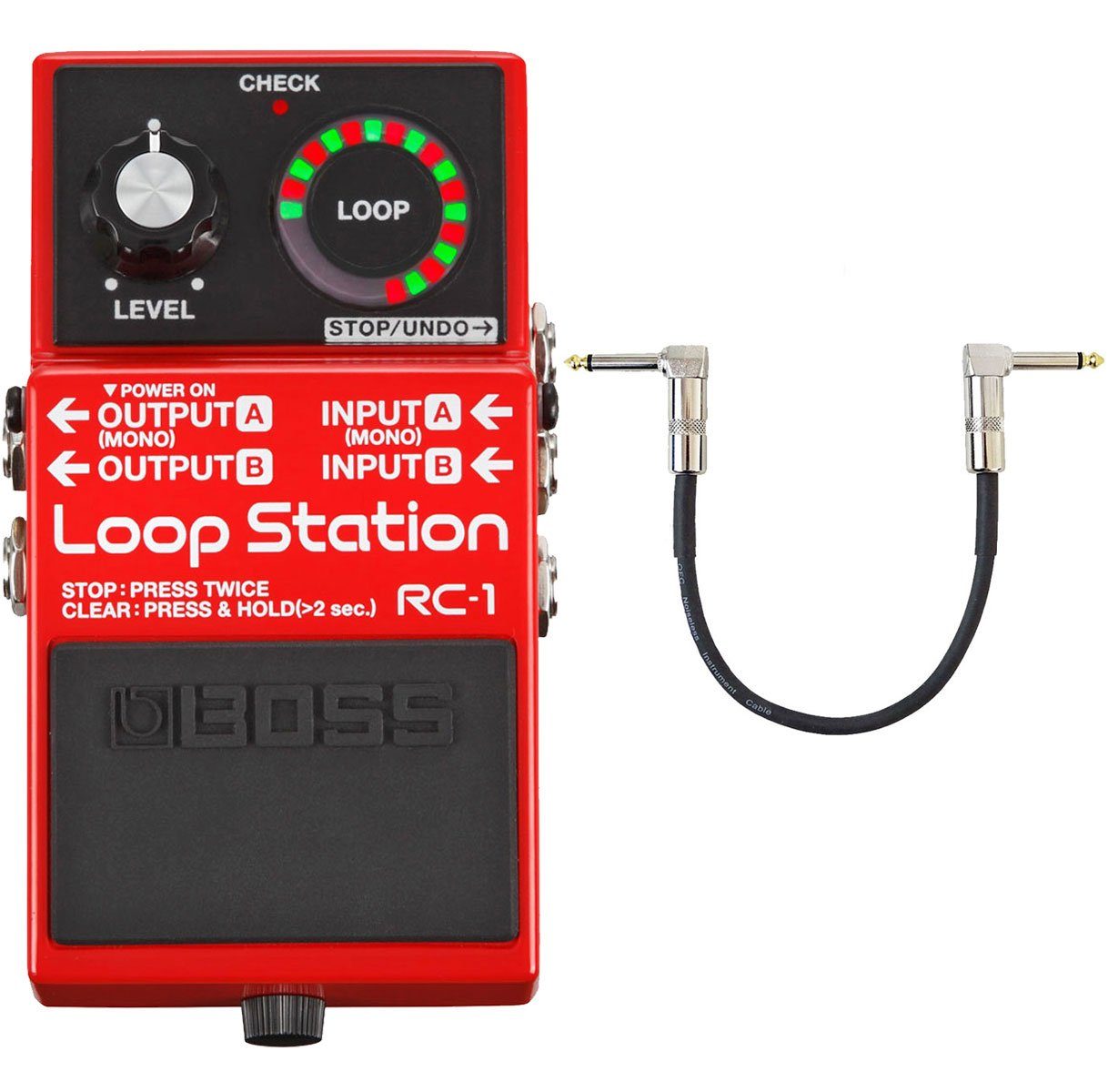 Boss by Roland E-Gitarre Boss RC-1 Loop Station Looper-Pedal + Patchkabel