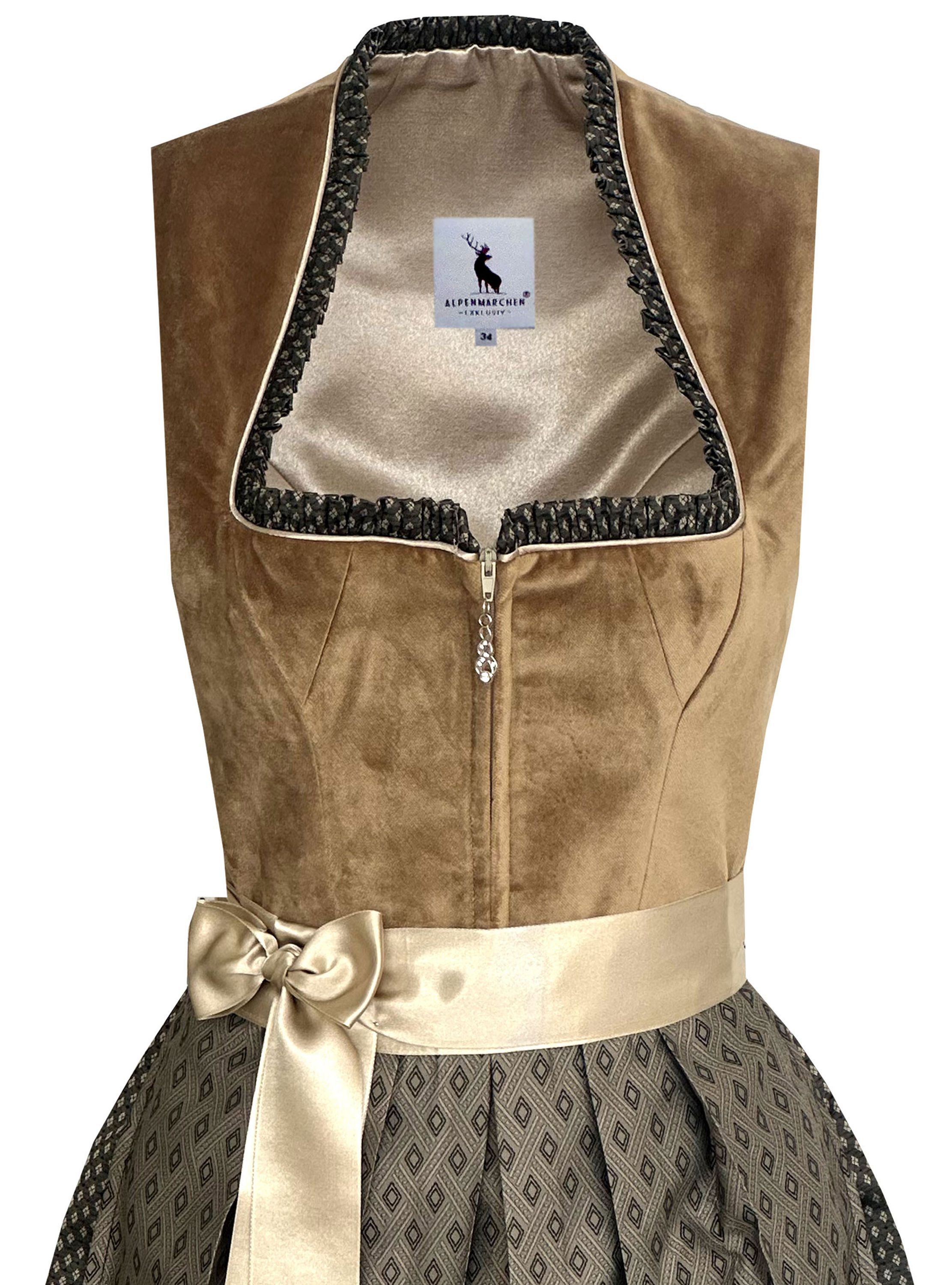 Alpenmärchen Dirndl Dirndl Aurelia in braun günstig online kaufen