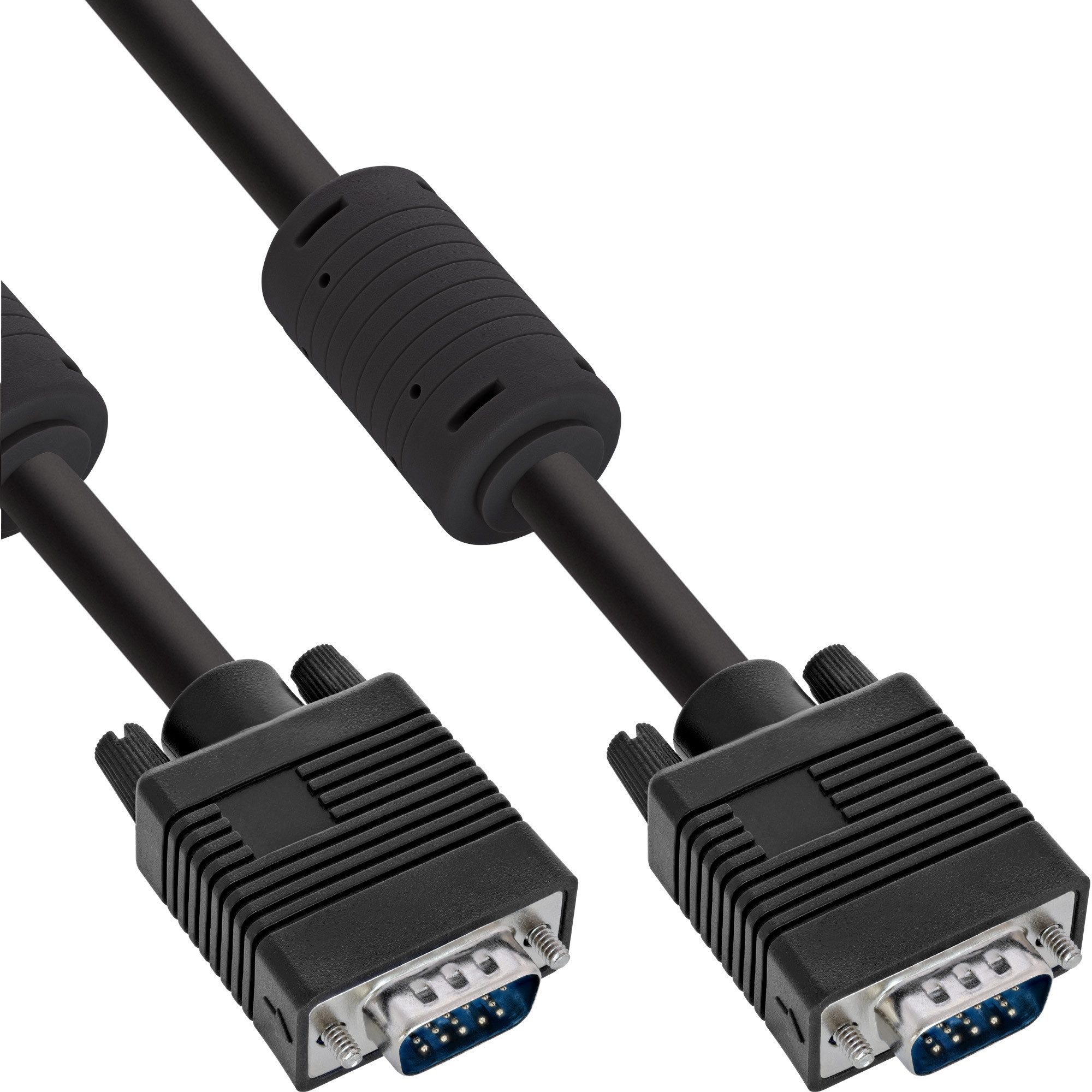 InLine® S-VGA Kabel, 15pol HD Stecker / Stecker, schwarz, 0,3m Computer-Kabel