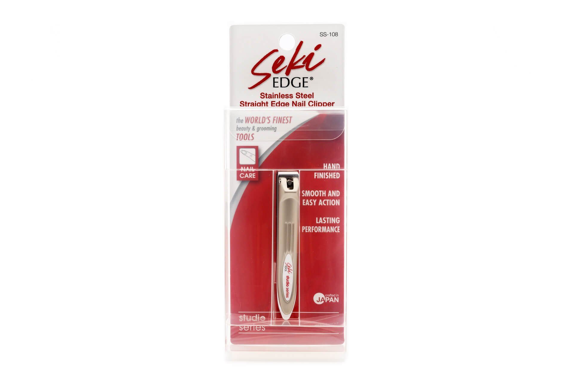 Seki EDGE Nagelknipser aus cm, 7.5x1.1x1.7 gerader Edelstahl mit Qualitätsprodukt Schneide Japan SS-108 handgeschärftes Nagelknipser