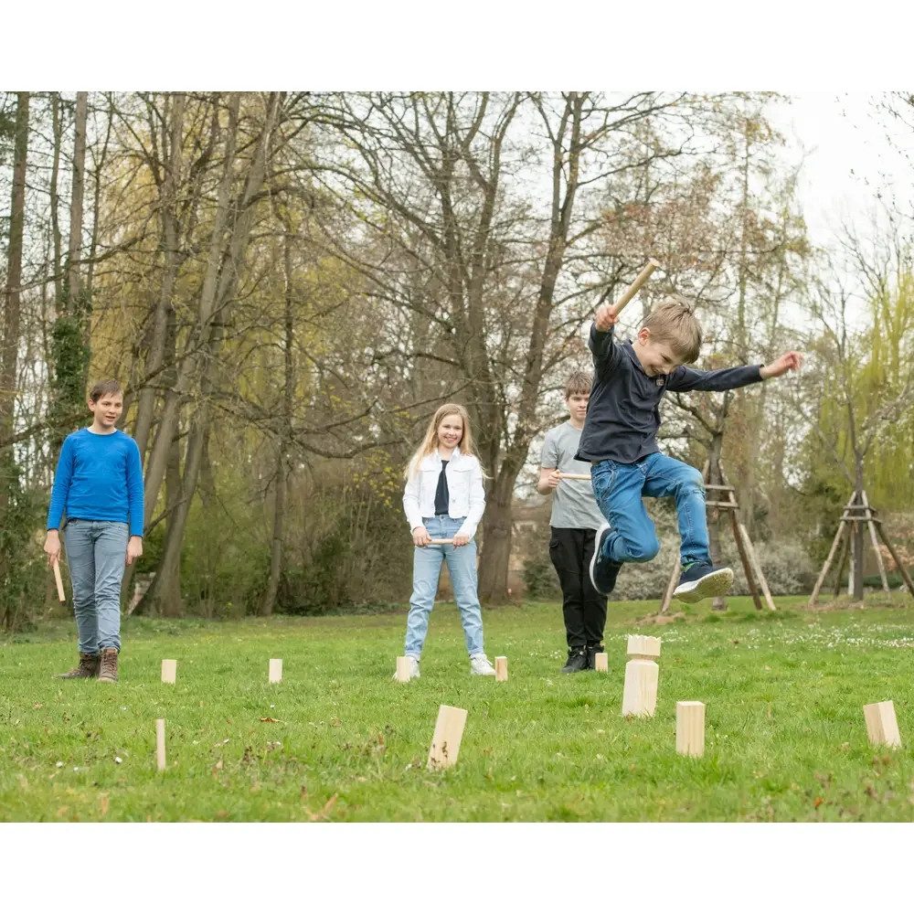 Vedes Pylonen Outdoor active Schwedenschach-Kubb, 21-teilig im Netz