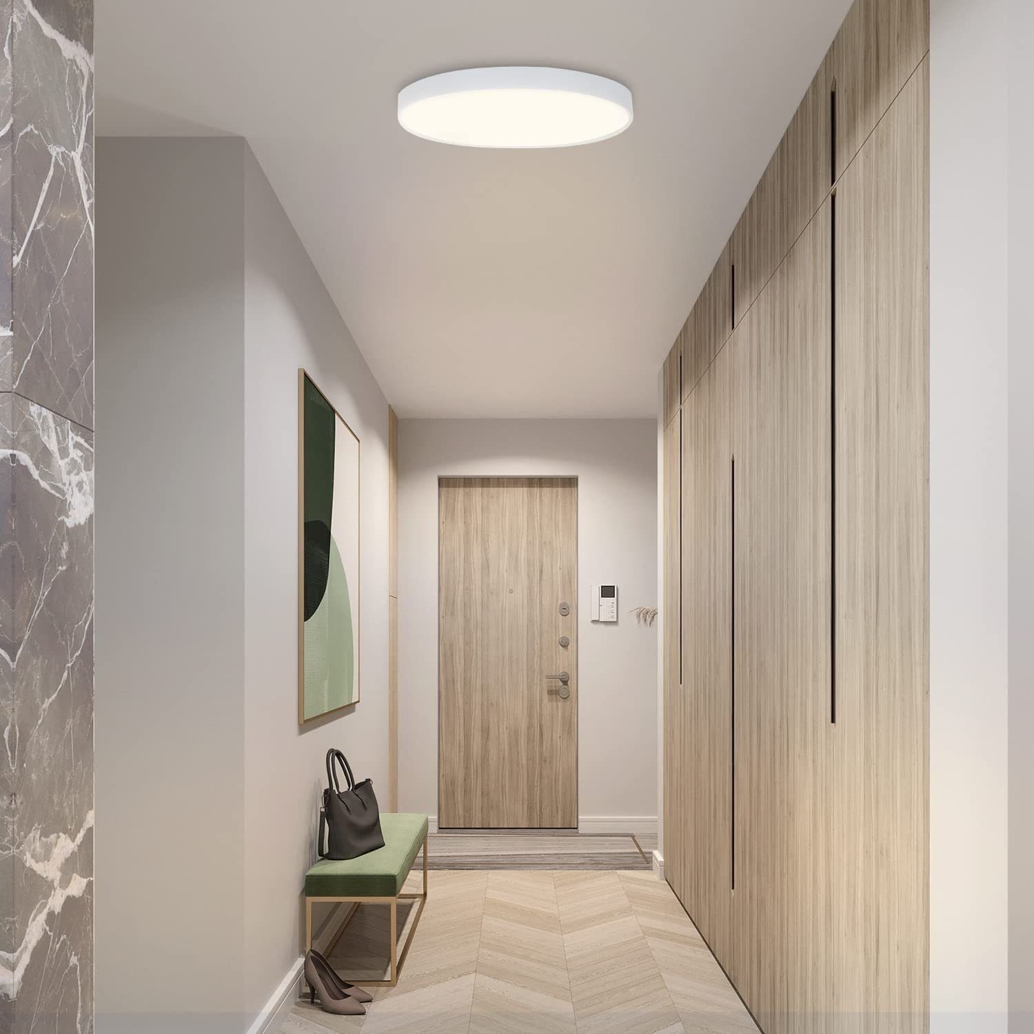 ZMH LED Deckenleuchte Wohnzimmer Modern Schwarz/Weiß günstig online kaufen