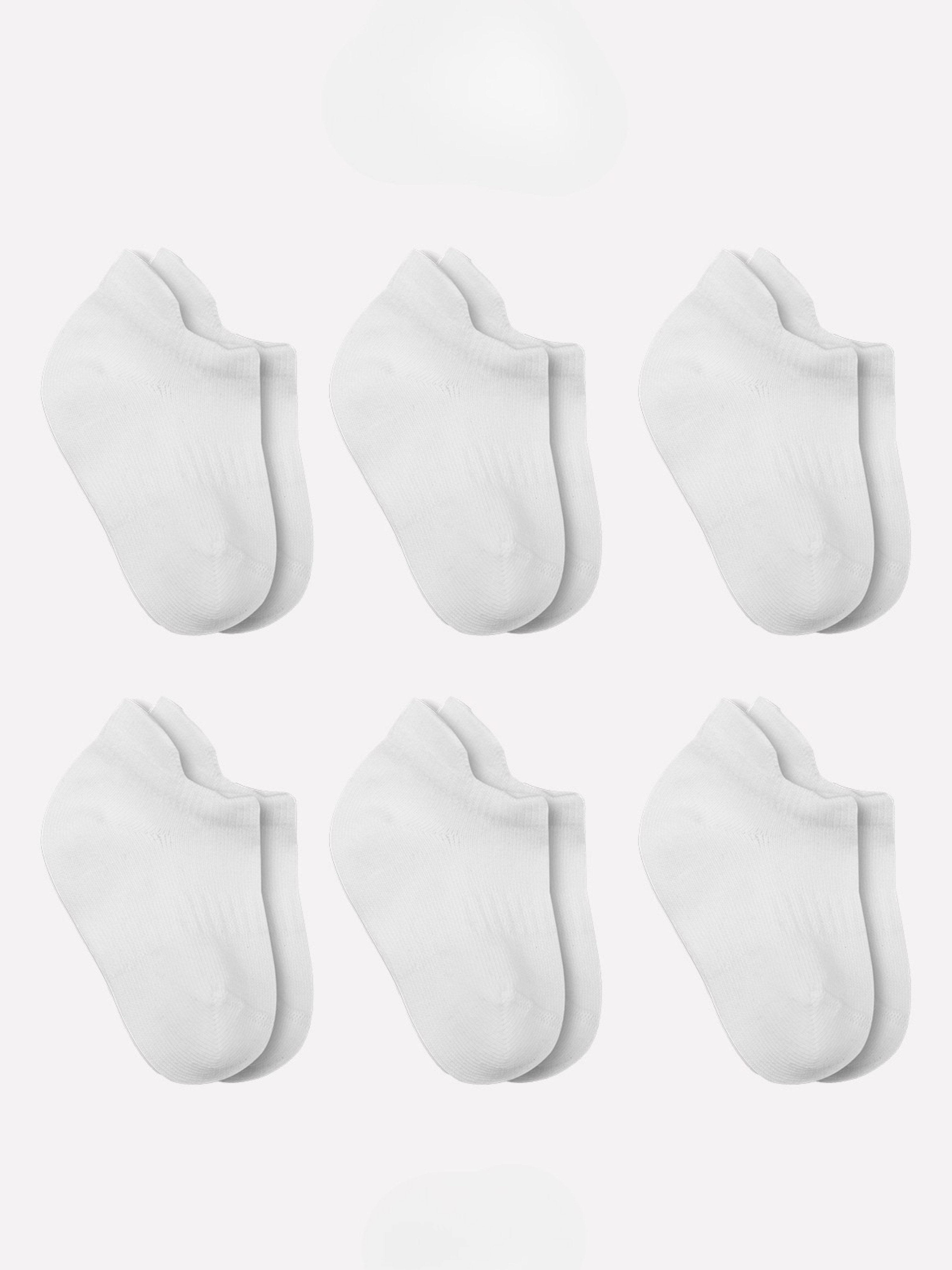 bistyle Sneakersocken (6er Pack) Sneakersocken Babys Jungen Mädchen Babysocken Kurzsocken (Set, 6-Paar, 6er-Pack) Bio-Baumwolle GOTS zertifiziert 0-6 Monate bis 2-3 Jahre