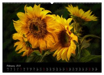 CALVENDO Wandkalender Sunflowers - Floral Impressions (Premium-Calendar 2023 DIN A2 Landscape)