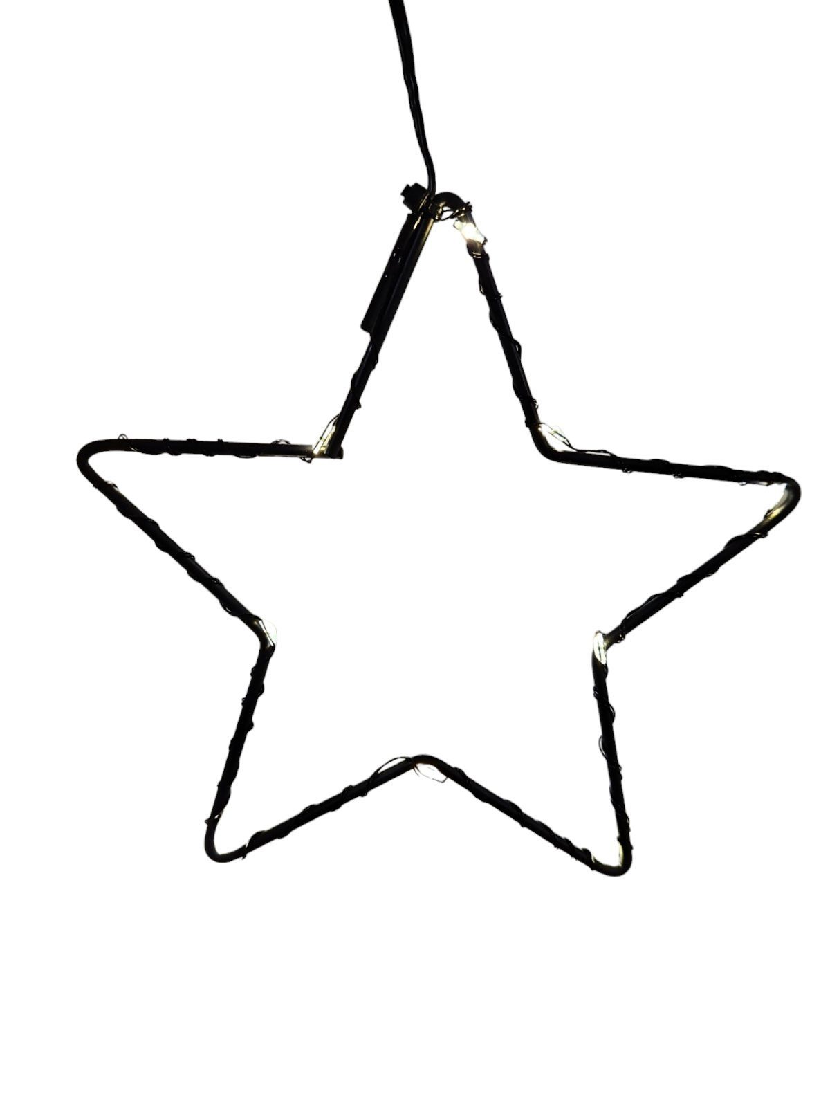 Meinposten LED-Lichtervorhang Lichterkette Weihnachten Stern LED Timer Beleuchtung 80x85 cm