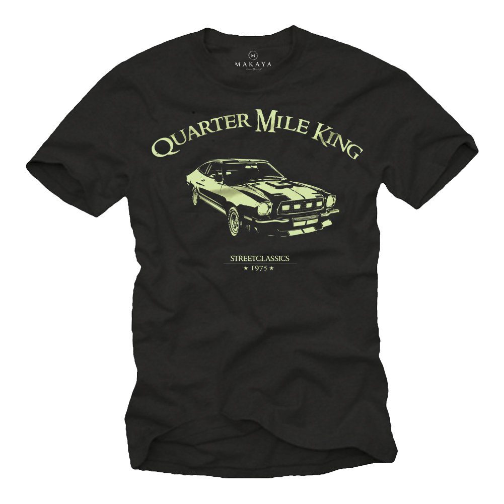 Geschenke Mustang Herren T-Shirt für MAKAYA 1968er mit Männer Auto Aufdruck -