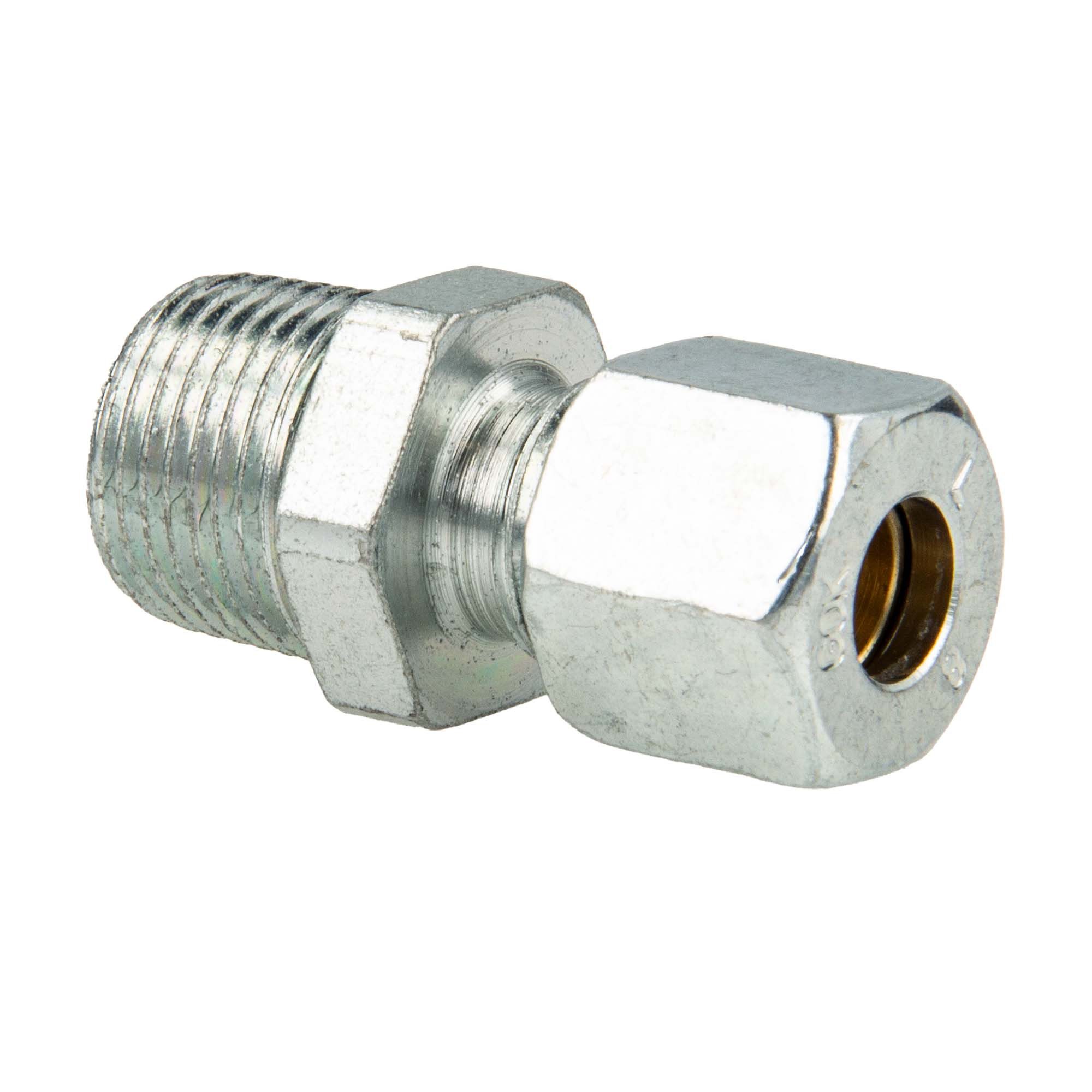 GOK Wasserrohr Schneidringverschraubung Typ GERK - Gerade Verschraubung, R 1/8 Zoll AG x Ø 6 mm Schneidring Messing