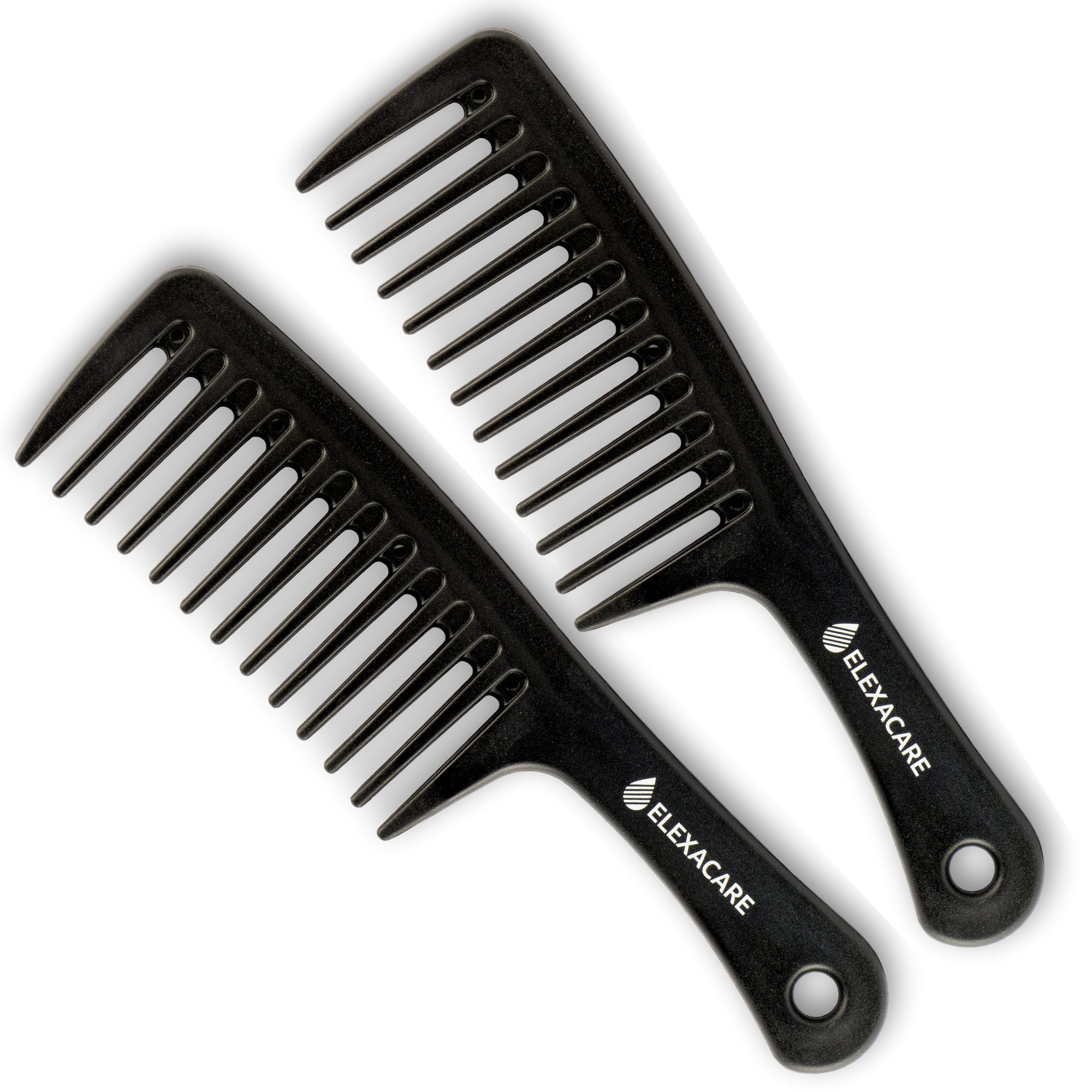 ELEXACARE Lockenkamm Stielkamm für Locken, (2 tlg)