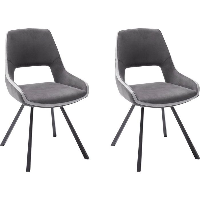 MCA furniture Esszimmerstuhl Bayonne (Set 2 St) 2-er Set Stuhl 180°drehbar mit Nivellierung belastbar bis 120 kg