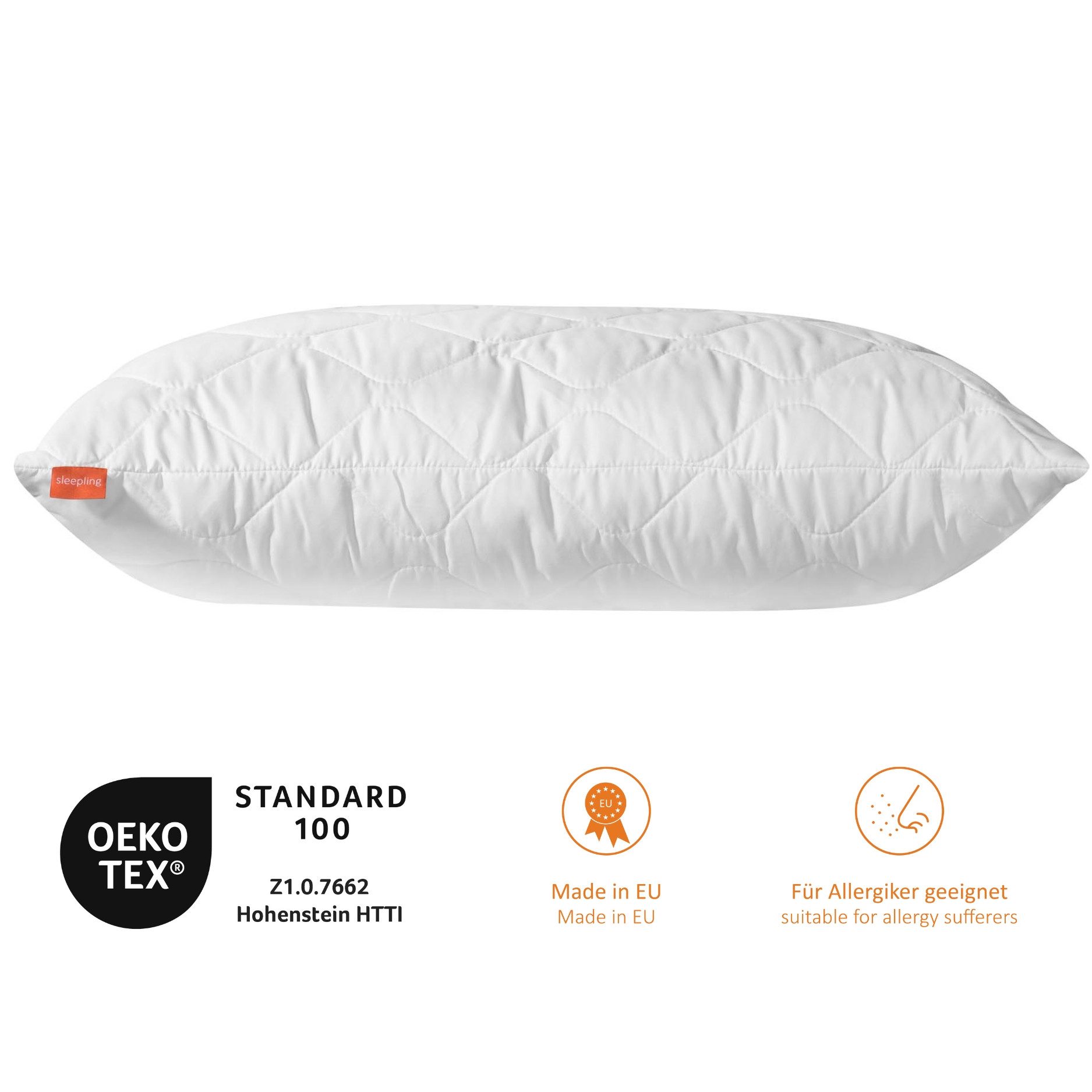 sleepling Kopfkissen 2er Set Basic 100, Füllung: Polyester, Bezug: 100% Mik günstig online kaufen