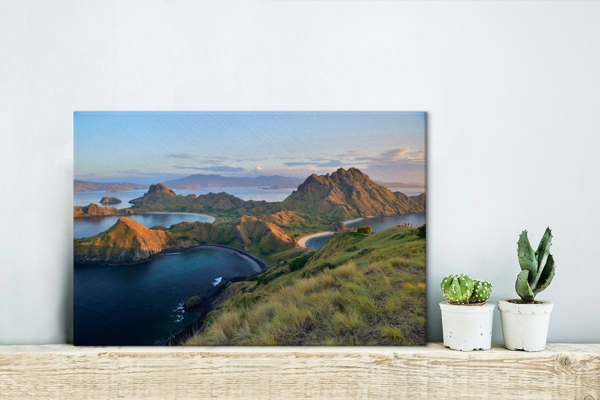 Leinwandbilder, Wandbild (1 Leinwandbild 30x20 dem Wanddeko, cm Komodo-Nationalpark Komodowaran, mit OneMillionCanvasses® St), Aufhängefertig,