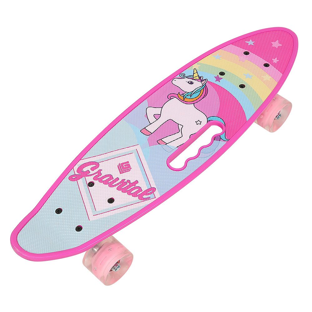 JEOBEST Skateboard Kinder Skateboard, PU Räder mit LED Rollen