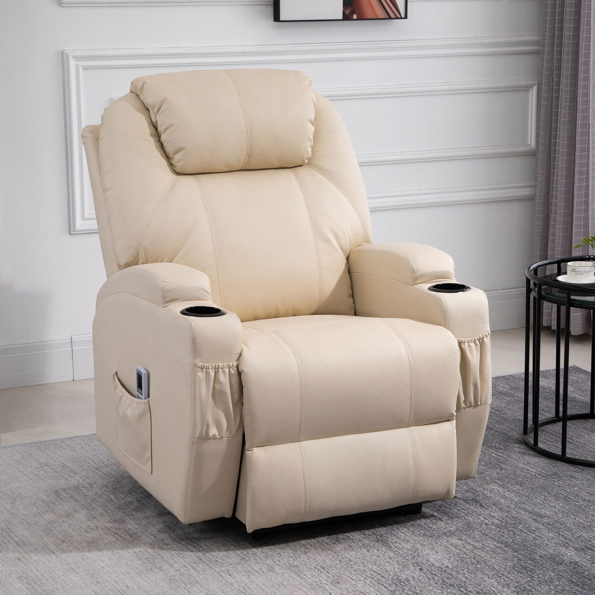 HOMCOM Massagesessel Massagefunktion, Liegefunktion, aus Kunstleder günstig online kaufen