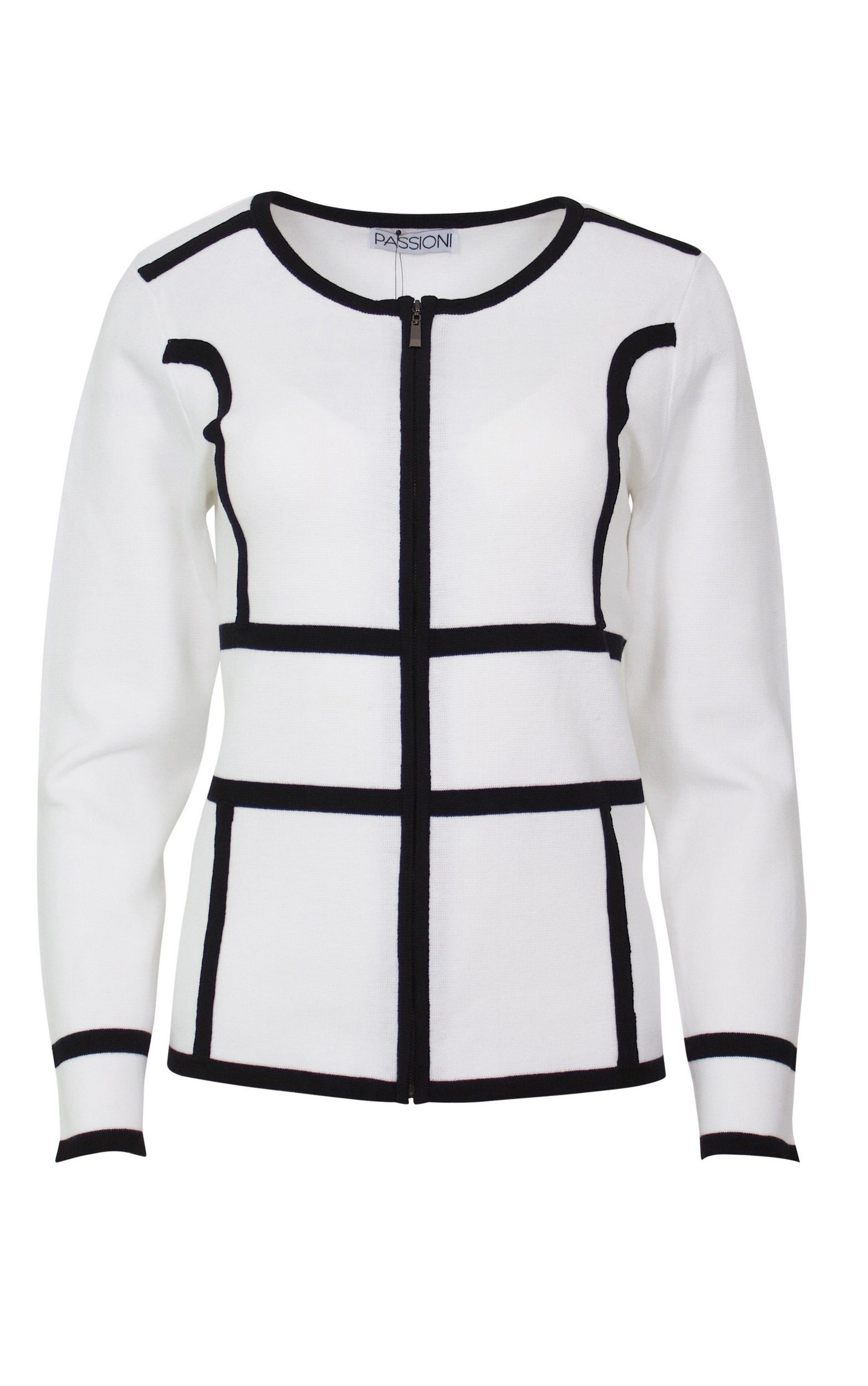 Passioni Cardigan mit grafischen Kontraststreifen Colourblock günstig online kaufen