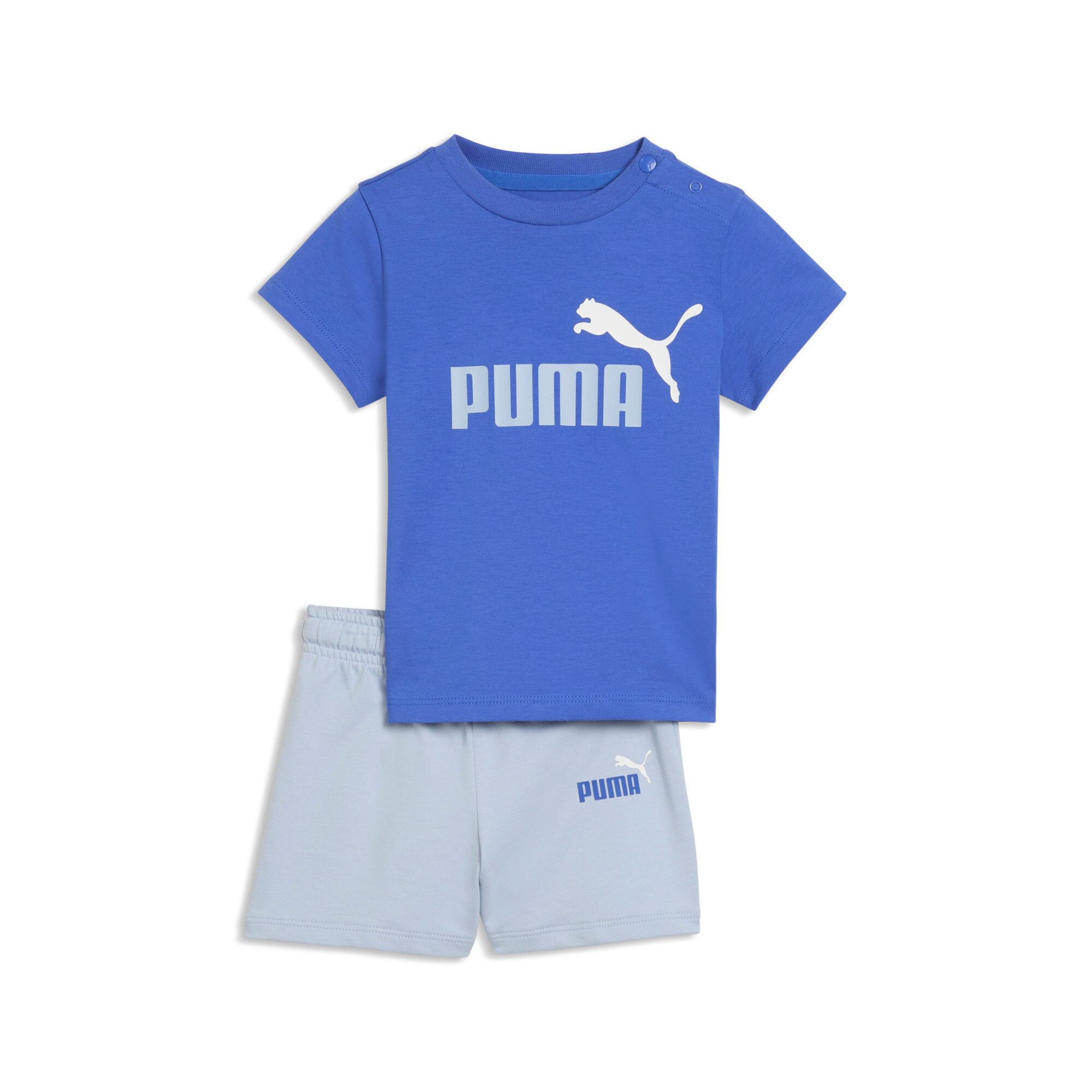 PUMA Trainingsanzug MINICATS ESS TEE AND SHORTS SET INF (2-tlg), zweiteiliges Set, für Kinder, mit Rundhalsausschnitt, Regular Fit