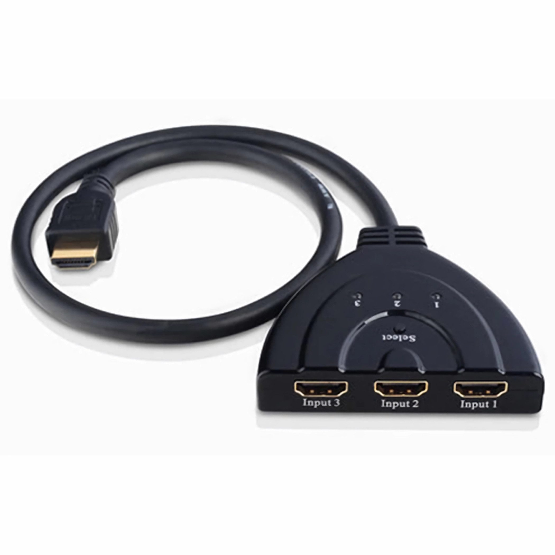 Bolwins G04C 3in1 HDMI Splitter Umschalter Verteiler Switch Wandler Adapter TV HDMI-Kabel, HDMI, HDMI (80 cm), Automatische Umschaltung Manuelle Umschaltung Plug & Play