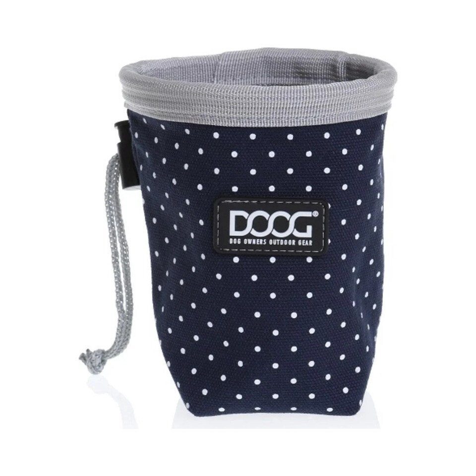 DOOG Leckerlibeutel Treat Pouch - Snacktasche/Leckerlitasche Stella navy/white dot