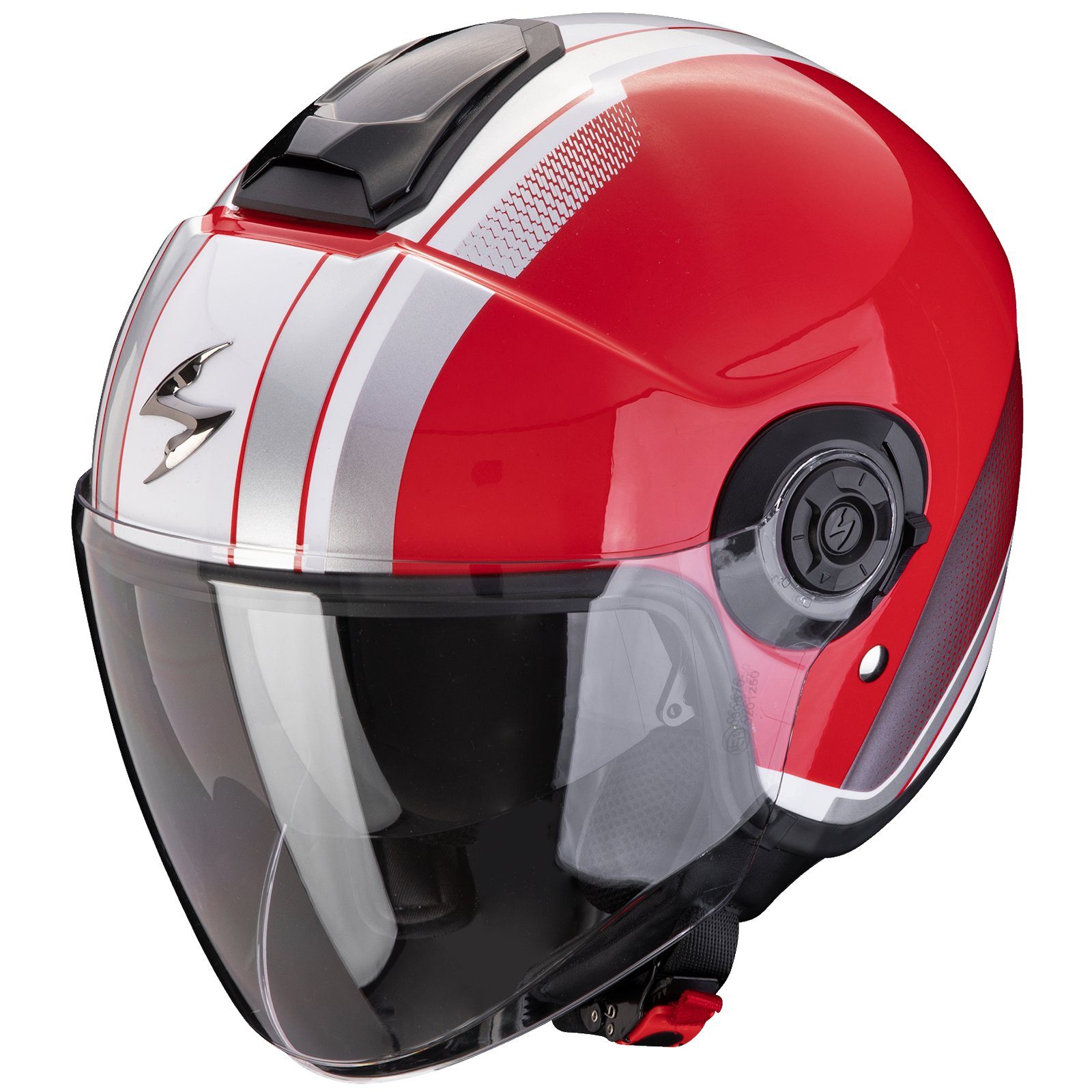Motorradhelm Scorpion Exo-City II Vel Rot / Weiss