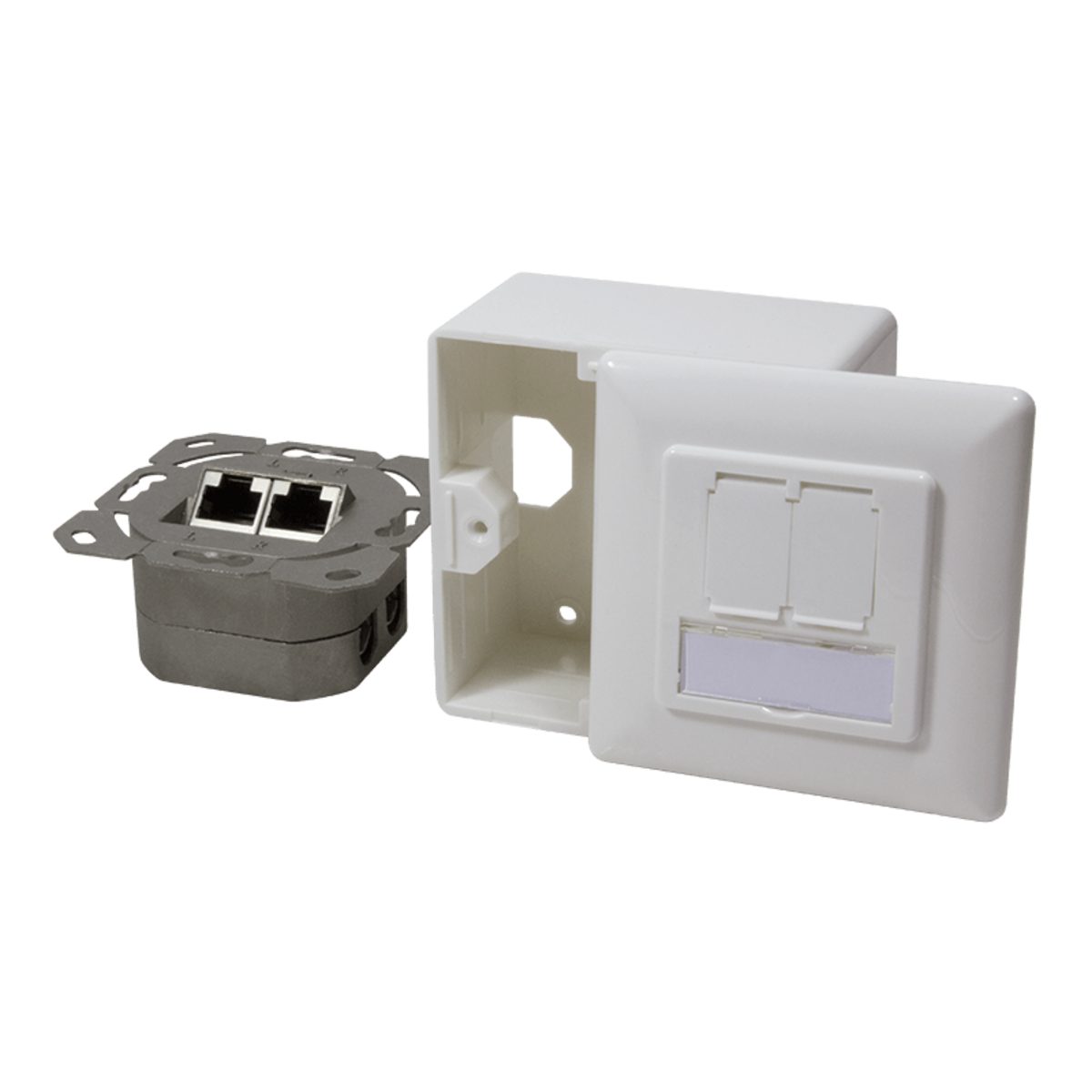DSIT CAT5e UTP / STP opbouwdoos, wit Netzwerkkabel, RJ45, RJ45