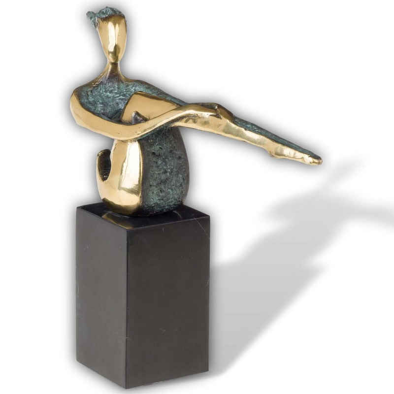 Aubaho Skulptur Bronzeskulptur Bronze Figur Skulptur Moderne Frau Antik-Stil 33cm