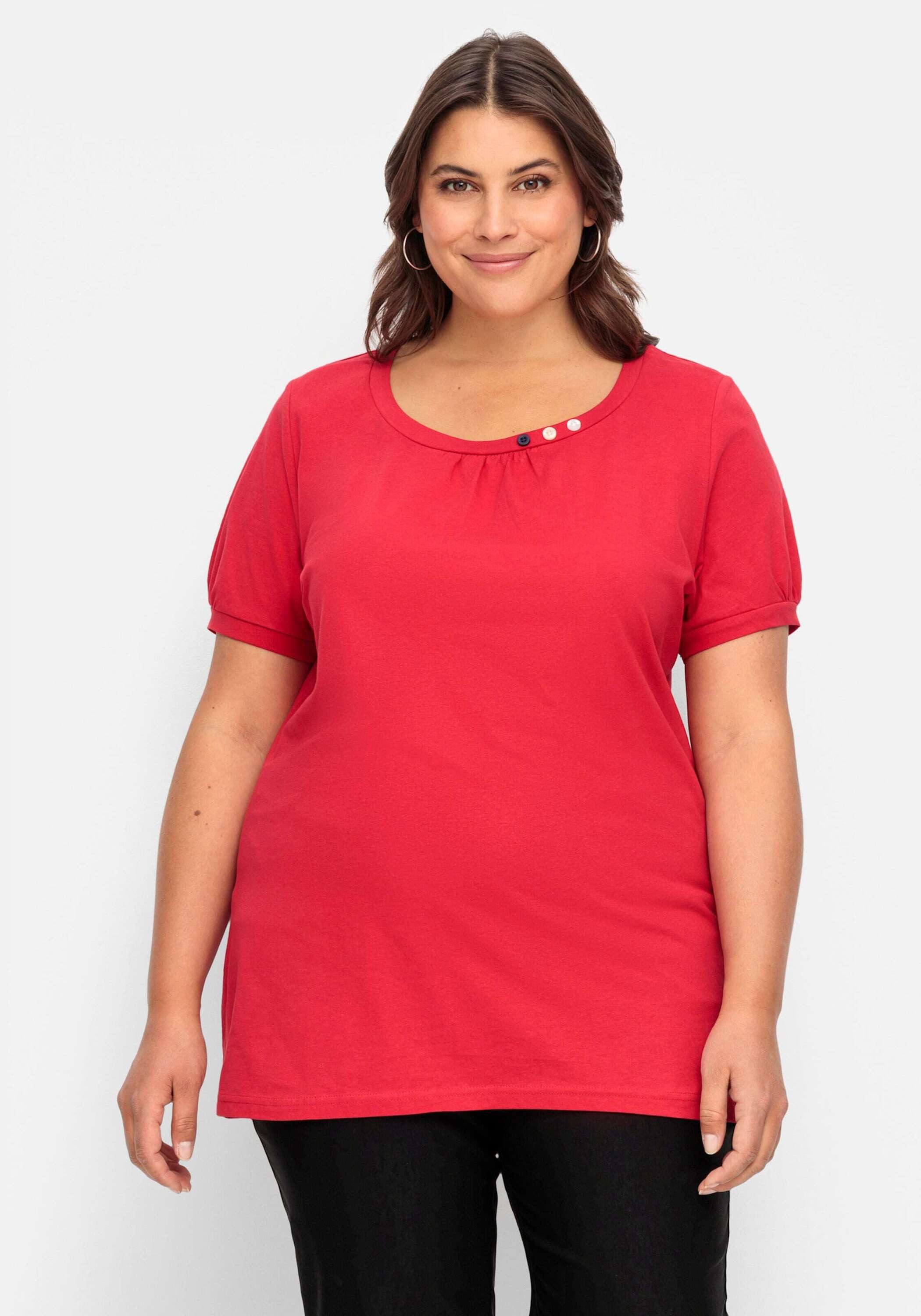 Sieh an! T-Shirt Longshirt Kurzarm