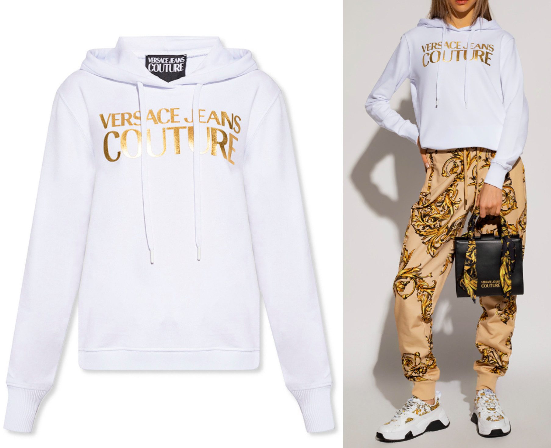 Versace Jeans Couture Hoodie Kapuzen-Sweatshirt Foil günstig online kaufen