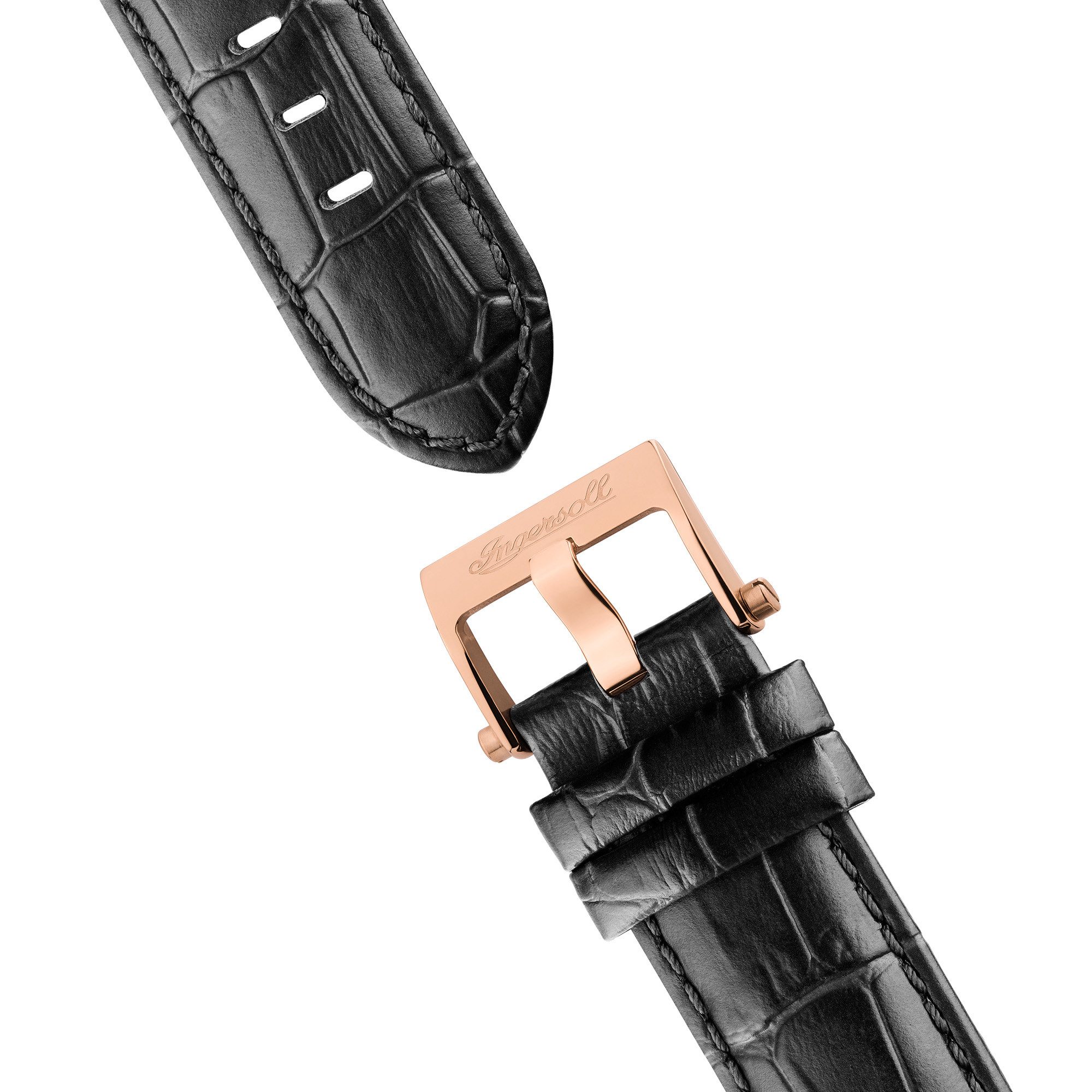Ingersoll Automatikuhr The Herald I00403B, Armbanduhr, Herrenuhr, Mechanische Uhr, Lederarmband, analog