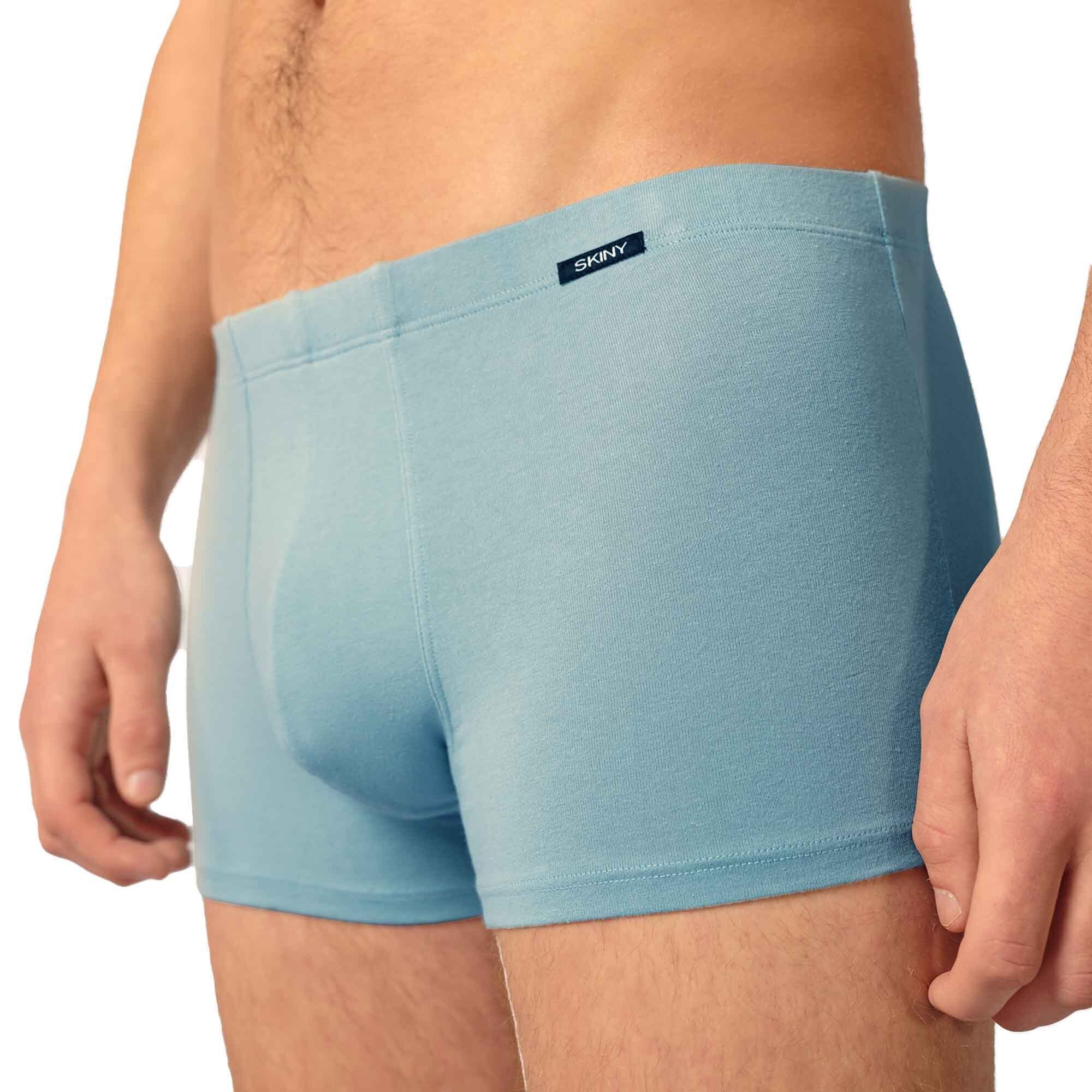 Skiny Boxer Pack Shorts, Pants, Shorts Herren Hellblau/Blau - 2er Boxer