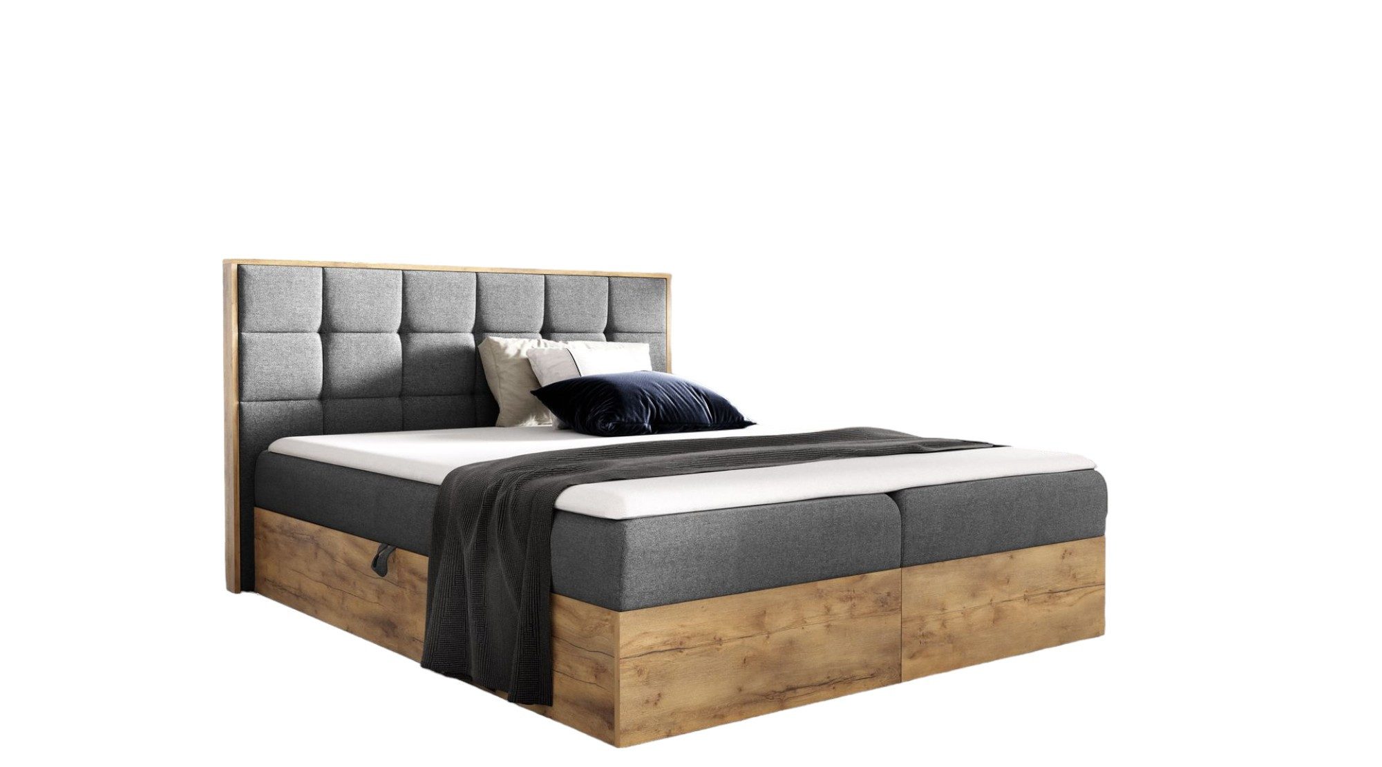 AN-MOEBEL4U Boxspringbett Schlafzimmerbett BIZON IN STOFF günstig online kaufen