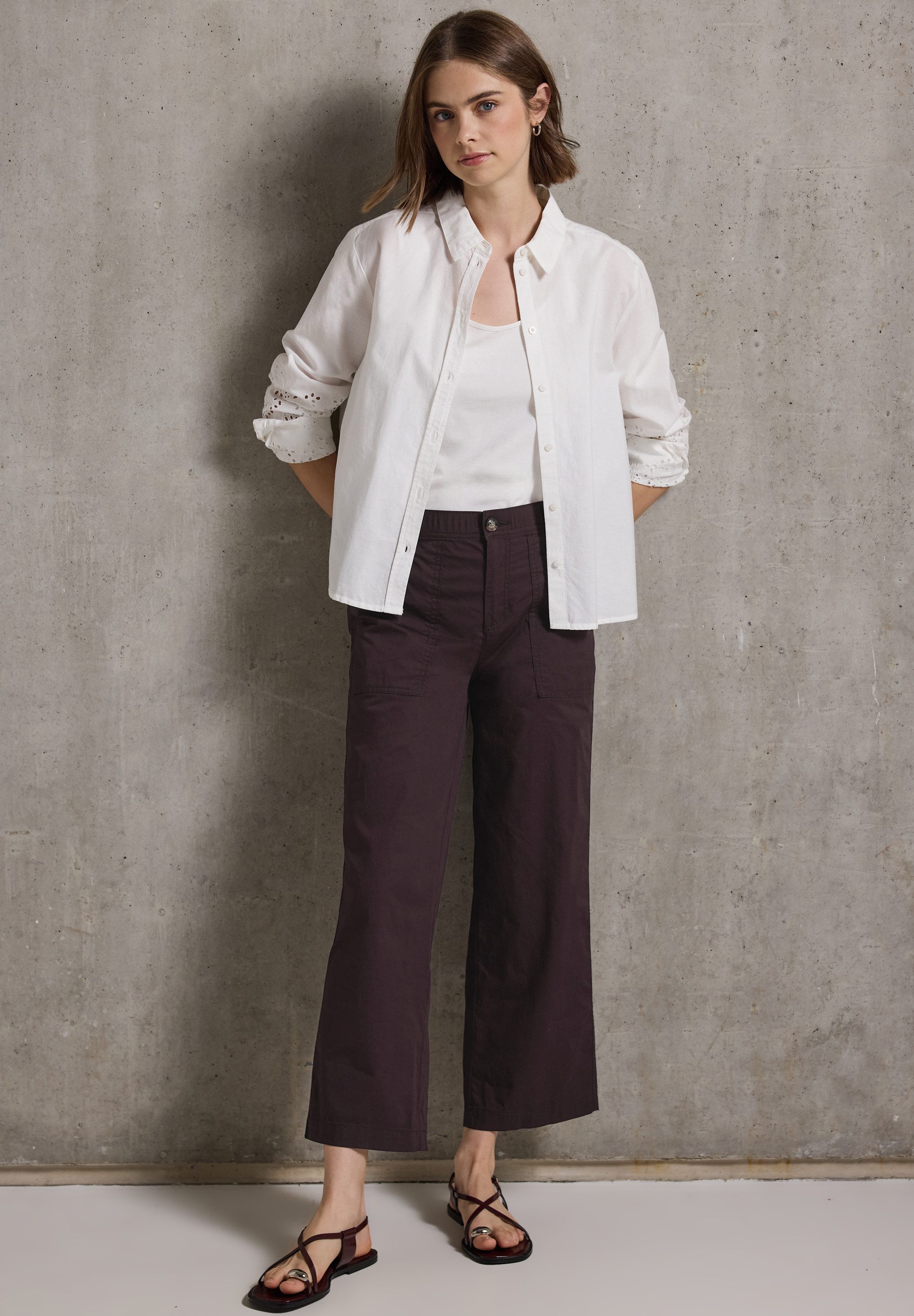 STREET ONE STUDIO Cargohose aus Baumwolle mit Stretchanteil