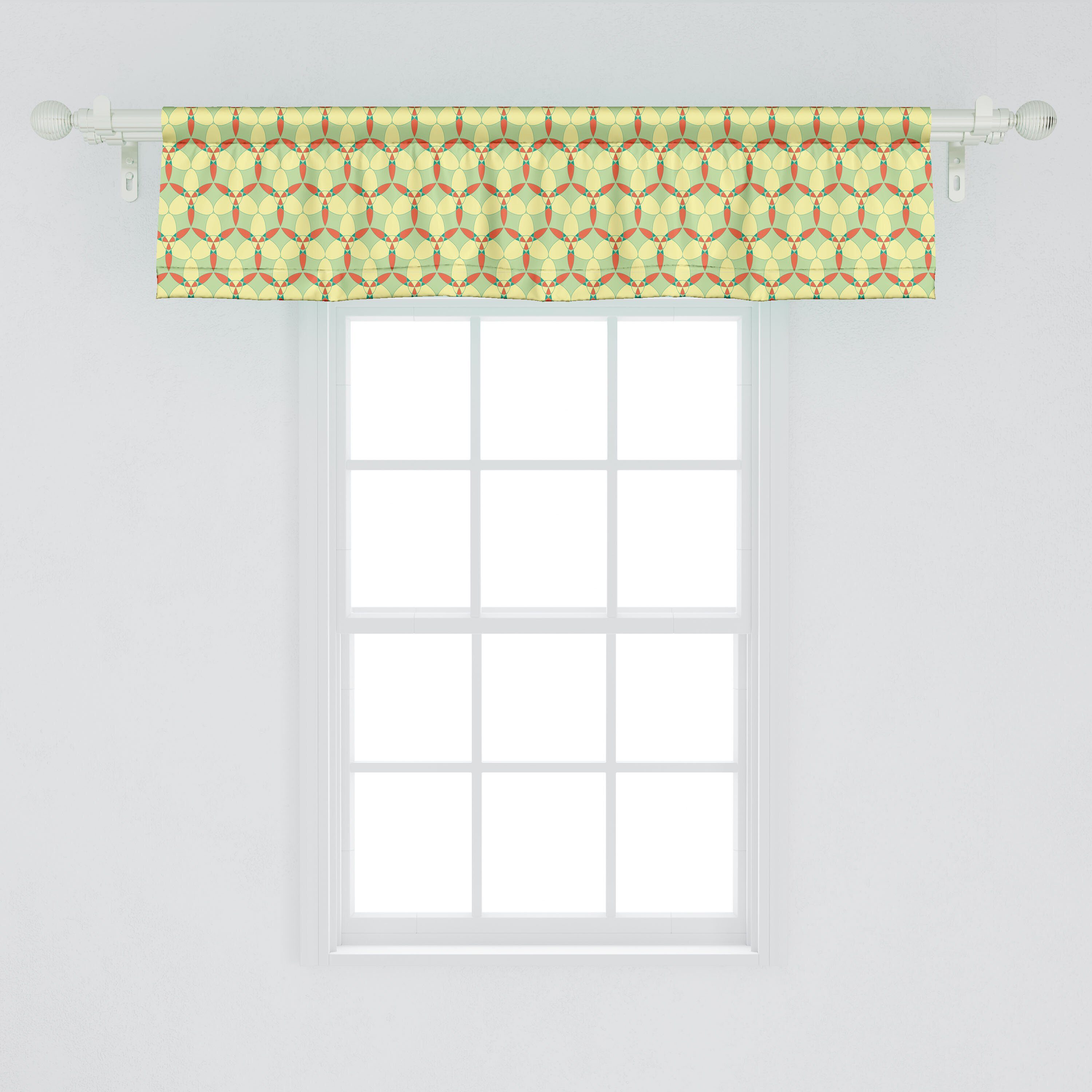 Scheibengardine Vorhang Volant Abakuhaus, Schlafzimmer mit Stangentasche, Dekor Abstrakt Geometric Küche Verflochtene für Microfaser, und