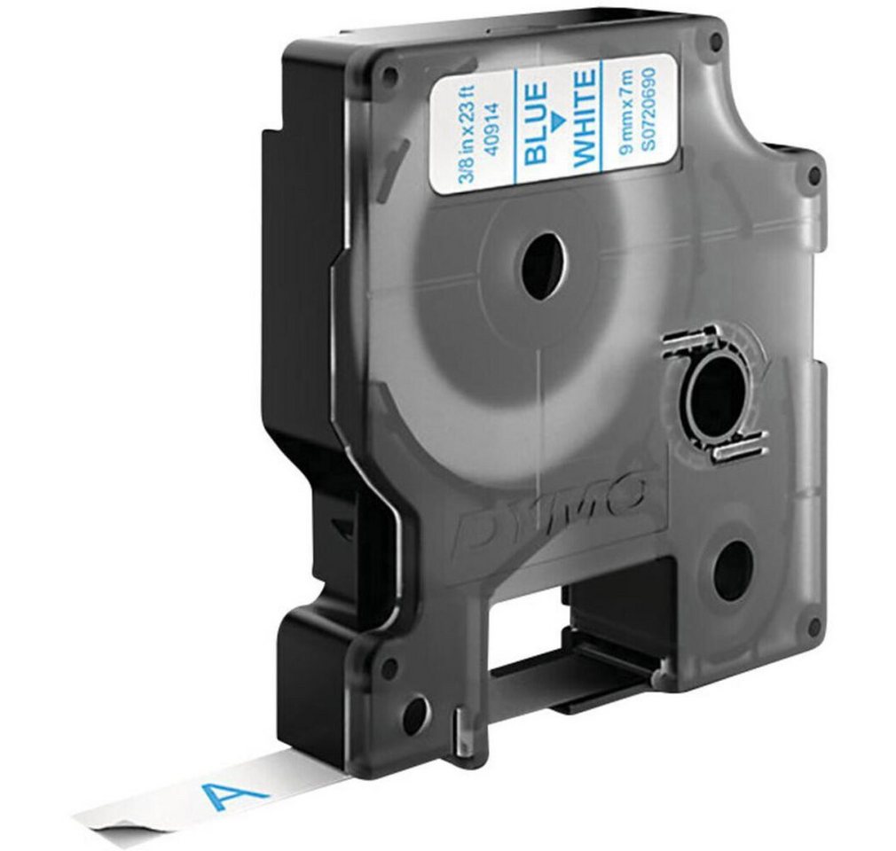 Thumbnail - DYMO Druckerband Schriftband D1 40914 S0720690, 9 mm blau auf weiß
