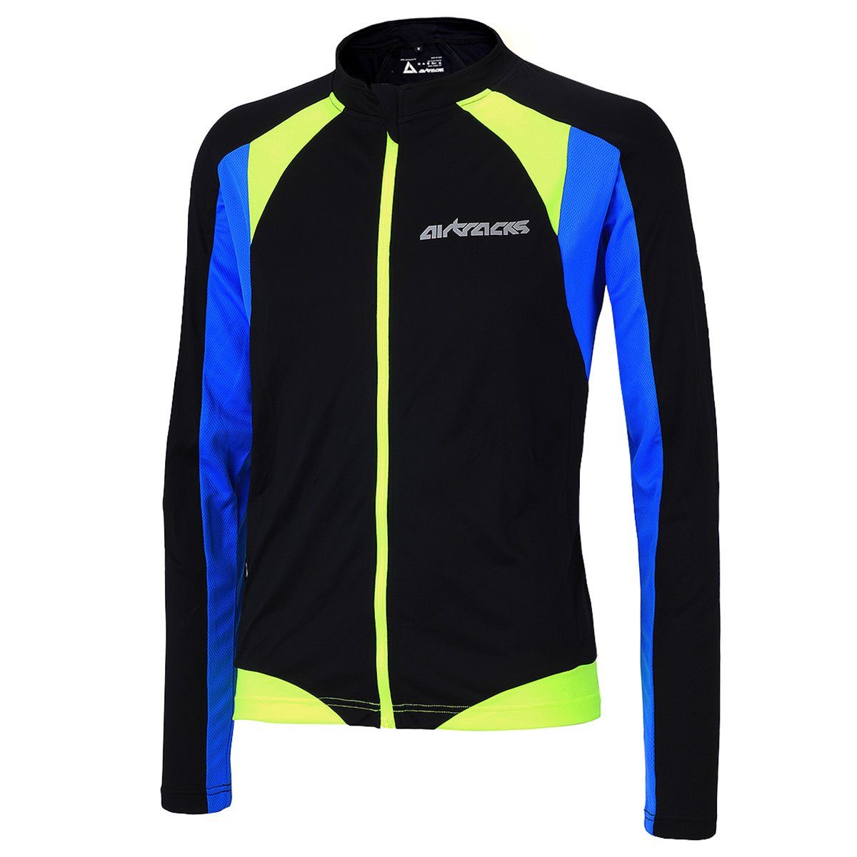 T M S Dry - mit XXXL Quick Anti-UV Herren schwarz-neon « & XL Langarm Radtrikot Fahrradtrikot Radtrikot Pro XXL L Airtracks Jersey »