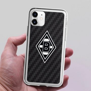 DeinDesign Handyhülle Gladbach Borussia Mönchengladbach Carbon Borussia Raute Carbon, Apple iPhone 11 Silikon Hülle Bumper Case Handy Schutzhülle