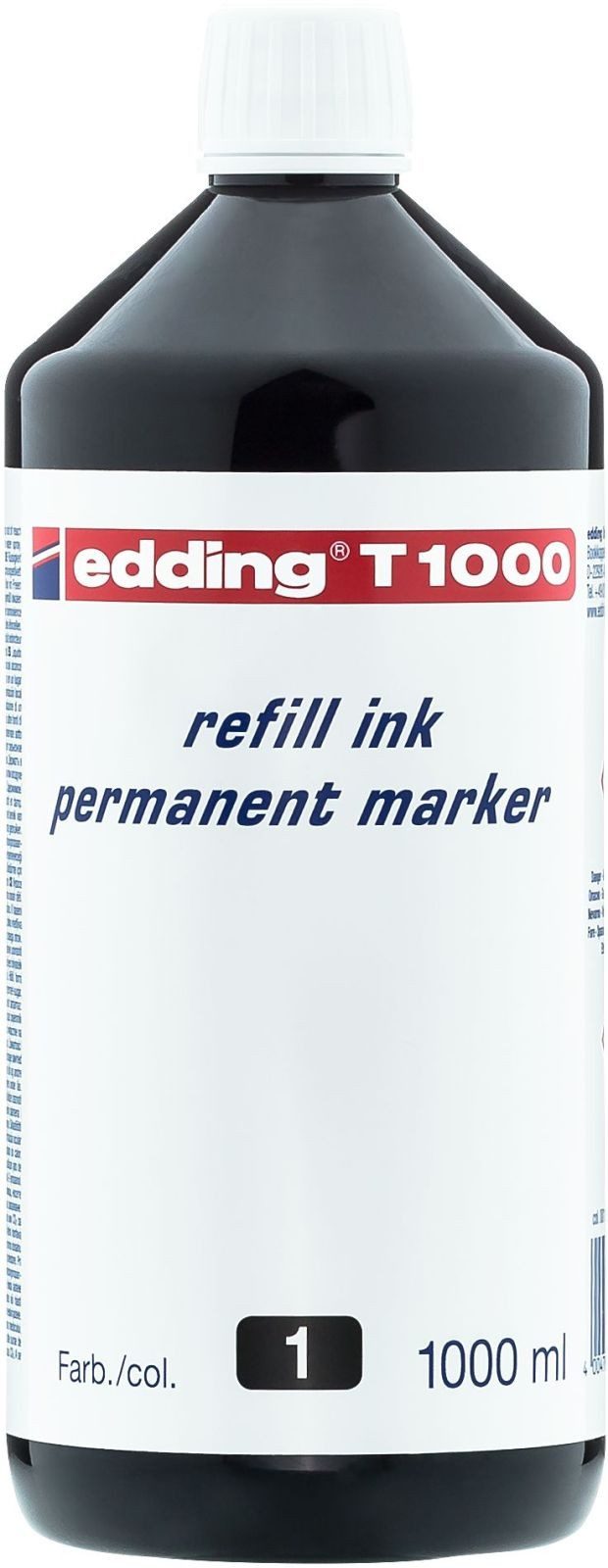 Füllhalter Nachfülltinte edding T 1000 für edding Permanentmarker 1000ml schwarz.
