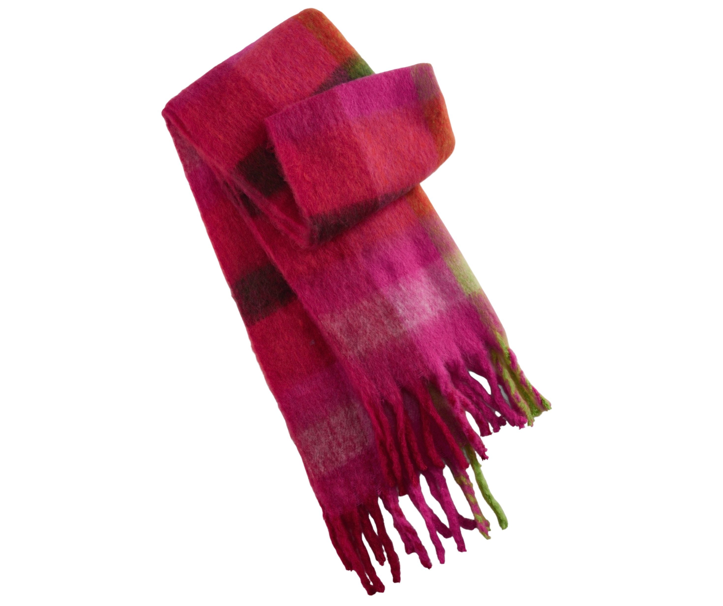 Codello Modeschal Codello Schal mit Karomuster in pink, Voluminös | Tücher