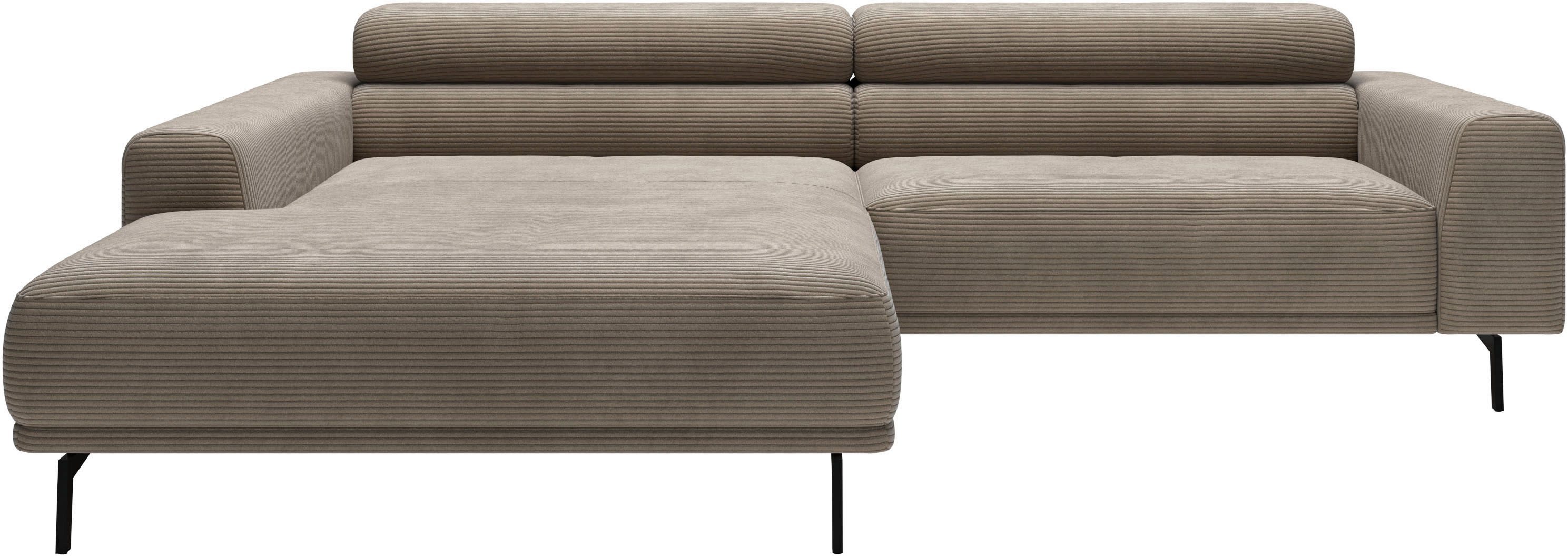 SCHÖNER WOHNEN-Kollektion Ecksofa Tossa, Modernes Design trifft smarte Funktione, Breite 258 cm, 2 Teile, Motorischer Sitzvorzug, Kopfteil-Funktion & Saugroboter-Höhe