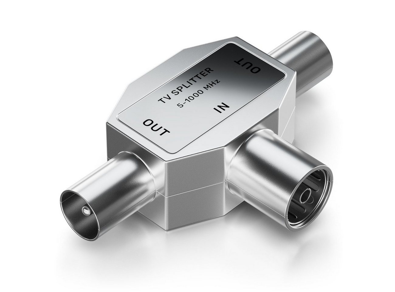 deleyCON deleyCON TV Antennen Verteiler Zweitgeräte Splitter HD TV Kabel TV-Adapter
