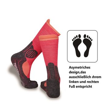 Wandersocken Trekkingsocken mit mittelstarker Polsterung Coolmax funktionsocken sport socken damen outdoor socken herren funtionsocken (Beutel, 3 PAAR)