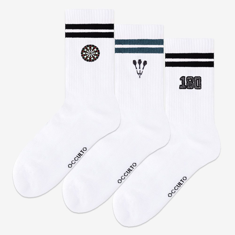 OCCULTO Tennissocken Damen & Herren Motiv Tennissocken 3er Pack (Modell: Rio) (3-Paar)
