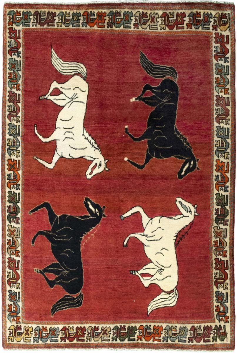 Ghashghai rechteckig, Trading, 136x199 Handgeknüpfter Orientteppich Perser 15 Nain Moderner, Höhe: Gabbeh mm