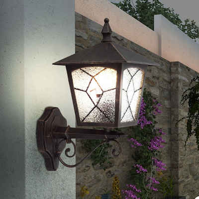 etc-shop Außen-Wandleuchte, Außenleuchte Garten Beleuchtung Lampe Leuchte IP44 Atlanta