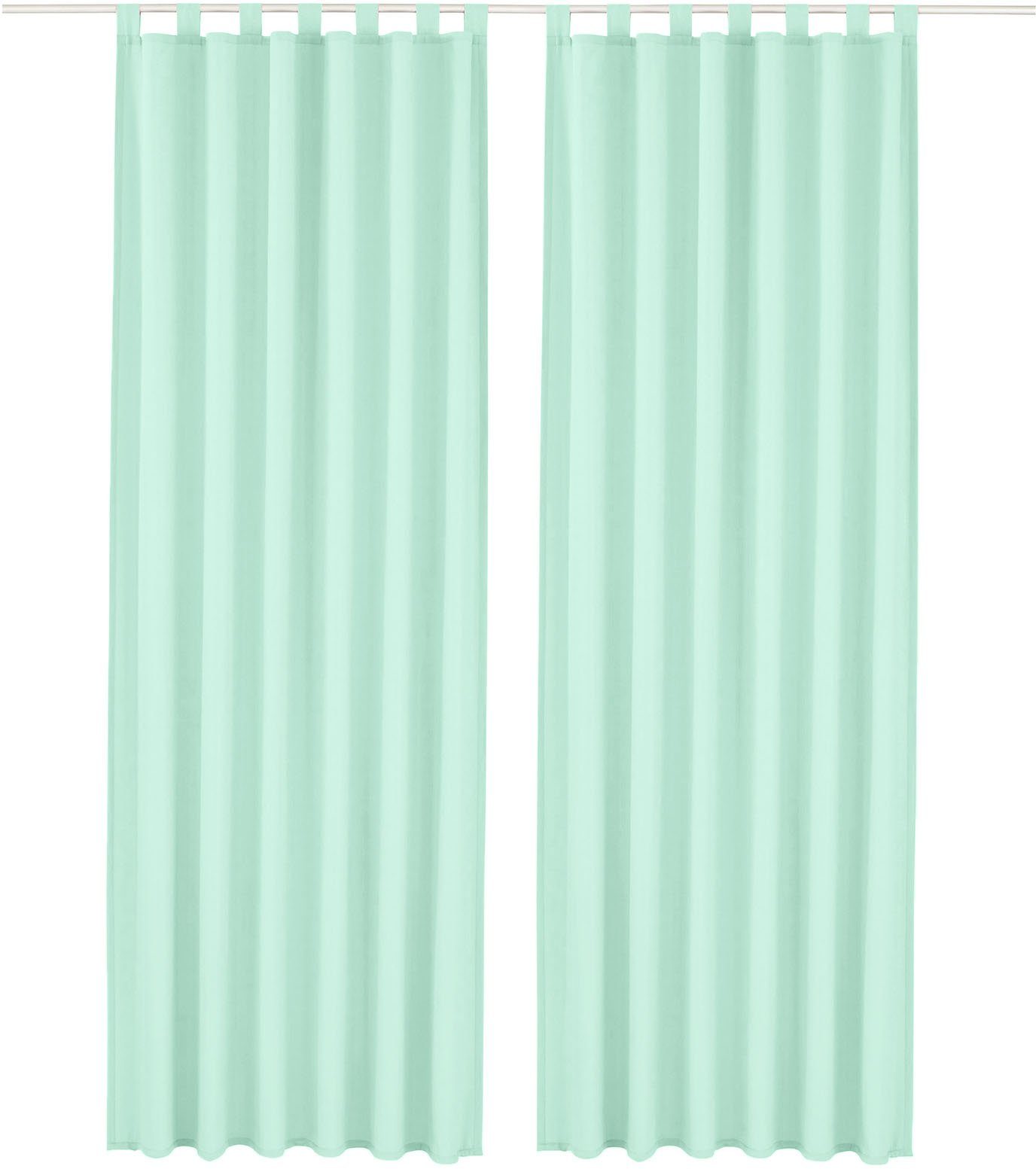 OTTO home Vorhang Parry (2 St), Schlaufen, blickdicht, Polyester, 2-er Set, günstig online kaufen