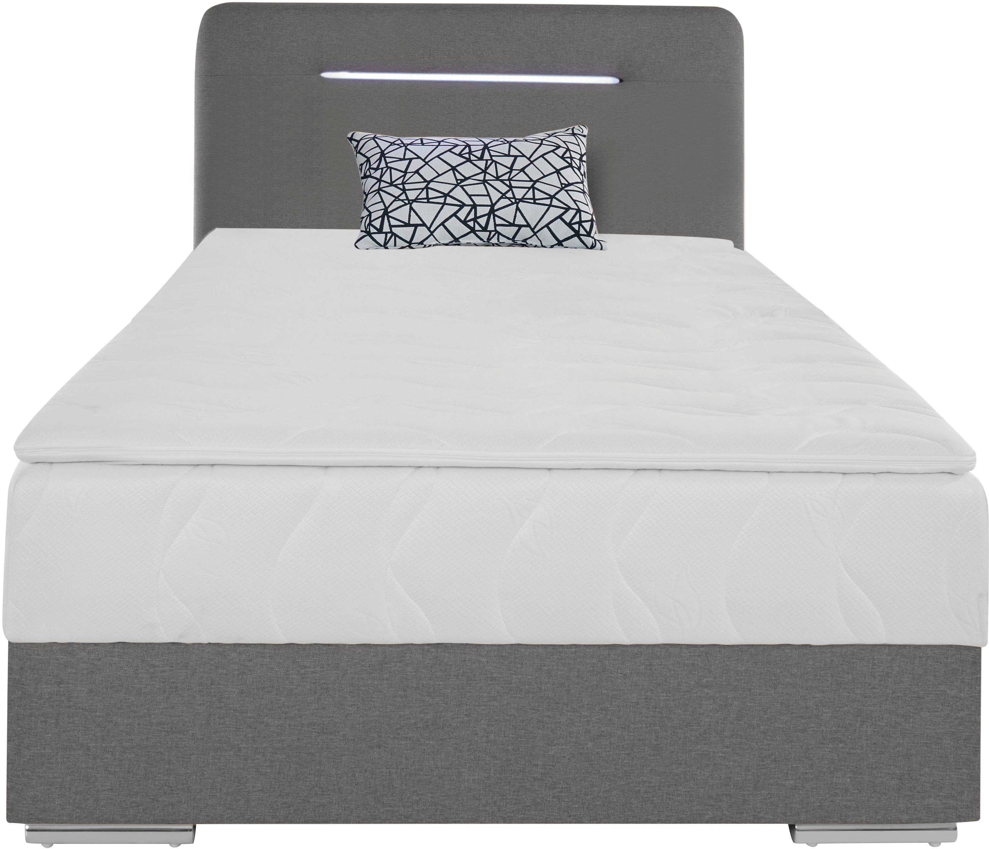 COTTA Boxbett Lighstar, inklusive LED-Beleuchtung, Topper, Bettkasten und Zierkissen